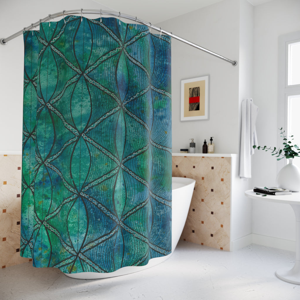 Beautiful Shower Curtains to Refresh Your Bathroom. Colourful Abstract Designs. Perfect For Your Bathroom or Special House-Warming Gift #58 Hows The Serenity
