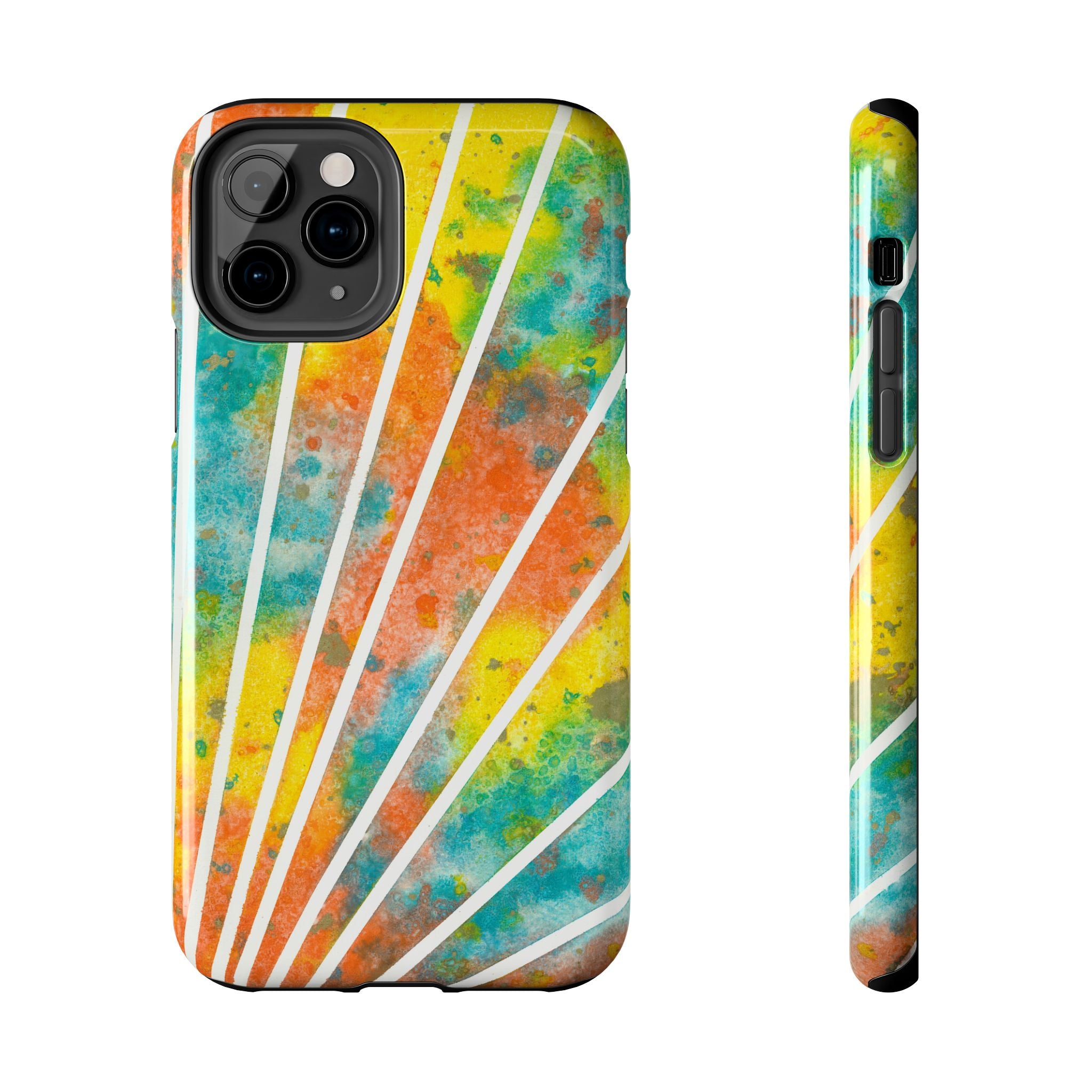 Tough Phone Case - All iPhones and Samsung Galaxys - Exciting Abstract Design #101 Your Energy Radiates