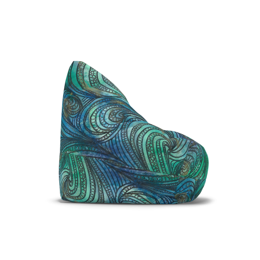 Bean Bag Chair Covers For Indoor & Outdoor - 2 Sizes - Exciting Abstract Design #71 Call of The Sea