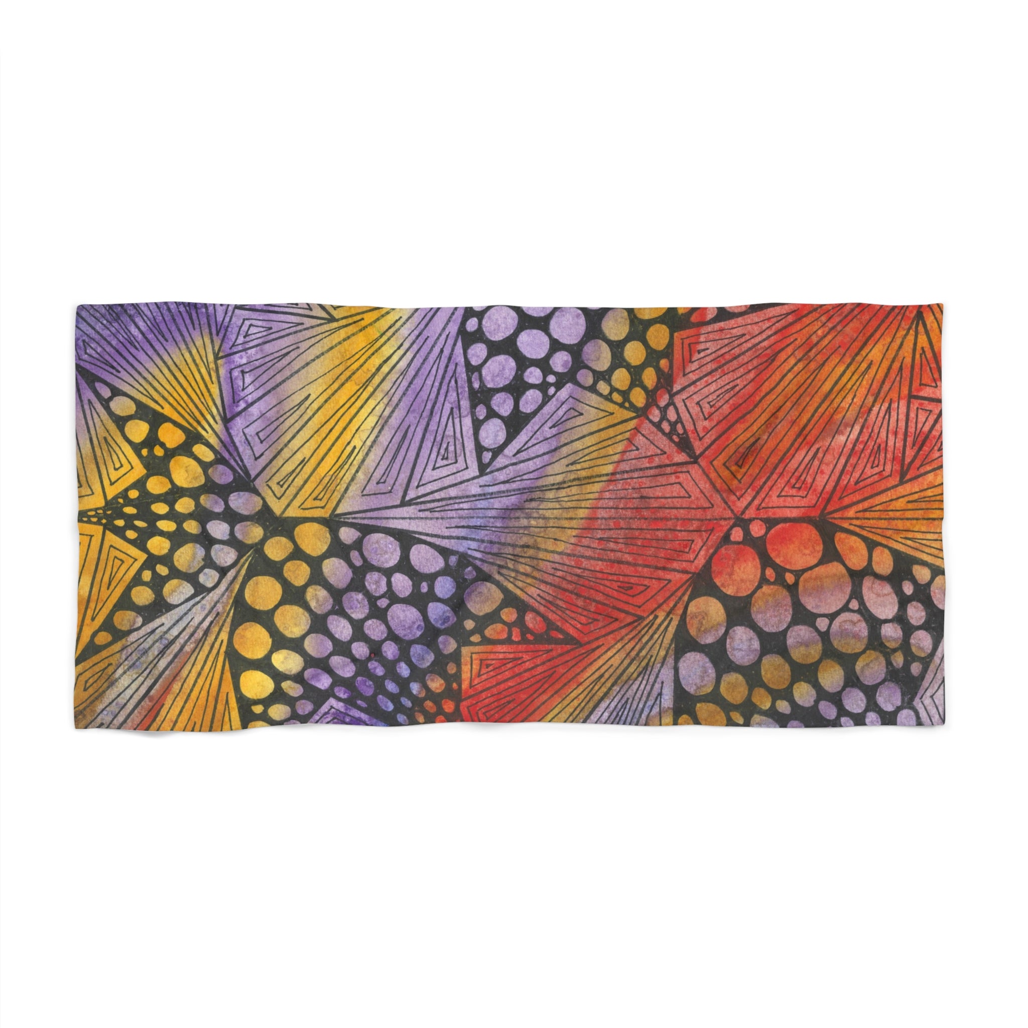 Colourful Abstract Beach Towels, Cotton Loop backing for Durability, 2 Sizes.  For Family and friends or a Special Gift #82 Fighting Delusions
