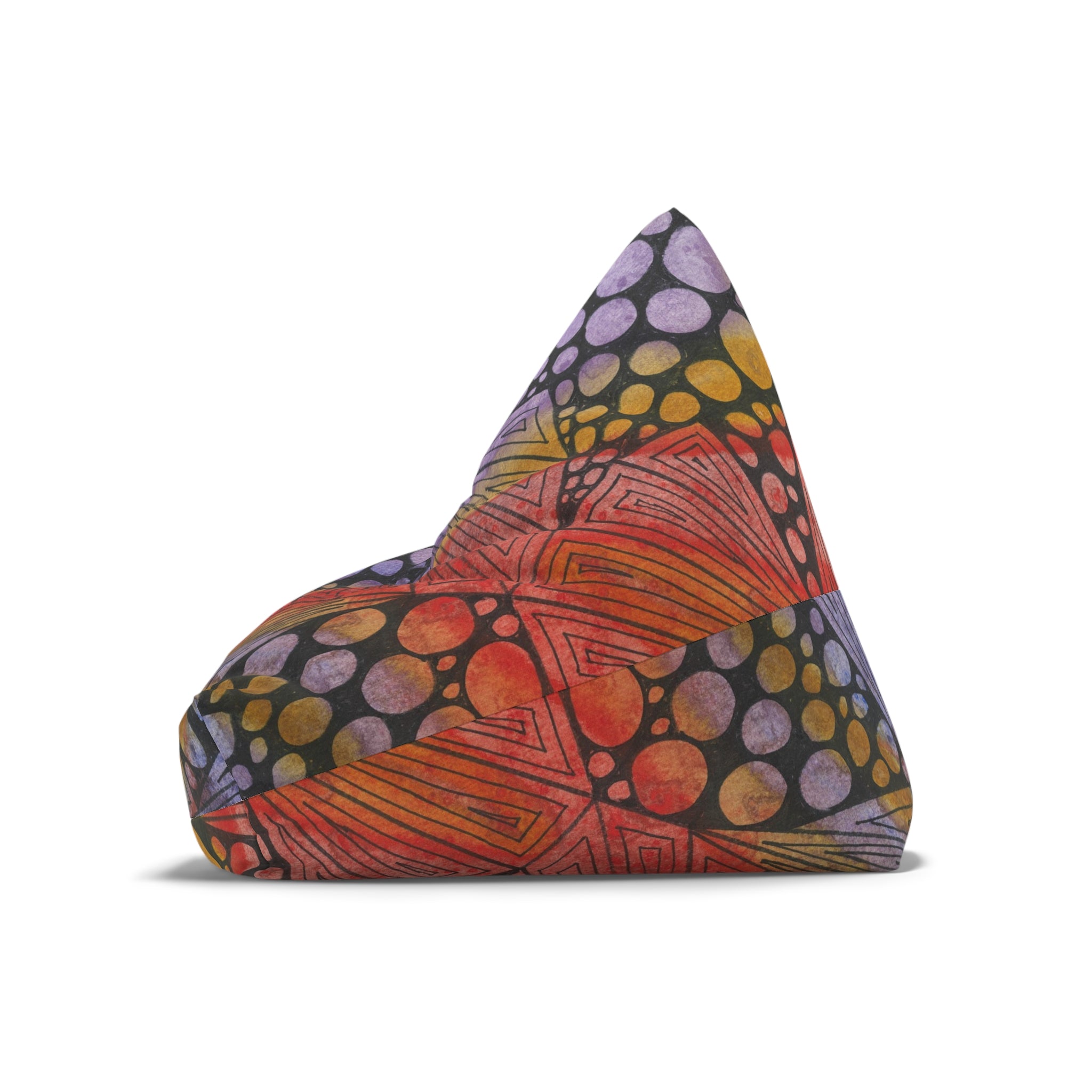 Bean Bag Chair Covers For Indoor & Outdoor - 2 Sizes - Exciting Abstract Design #82 Fighting Delusions