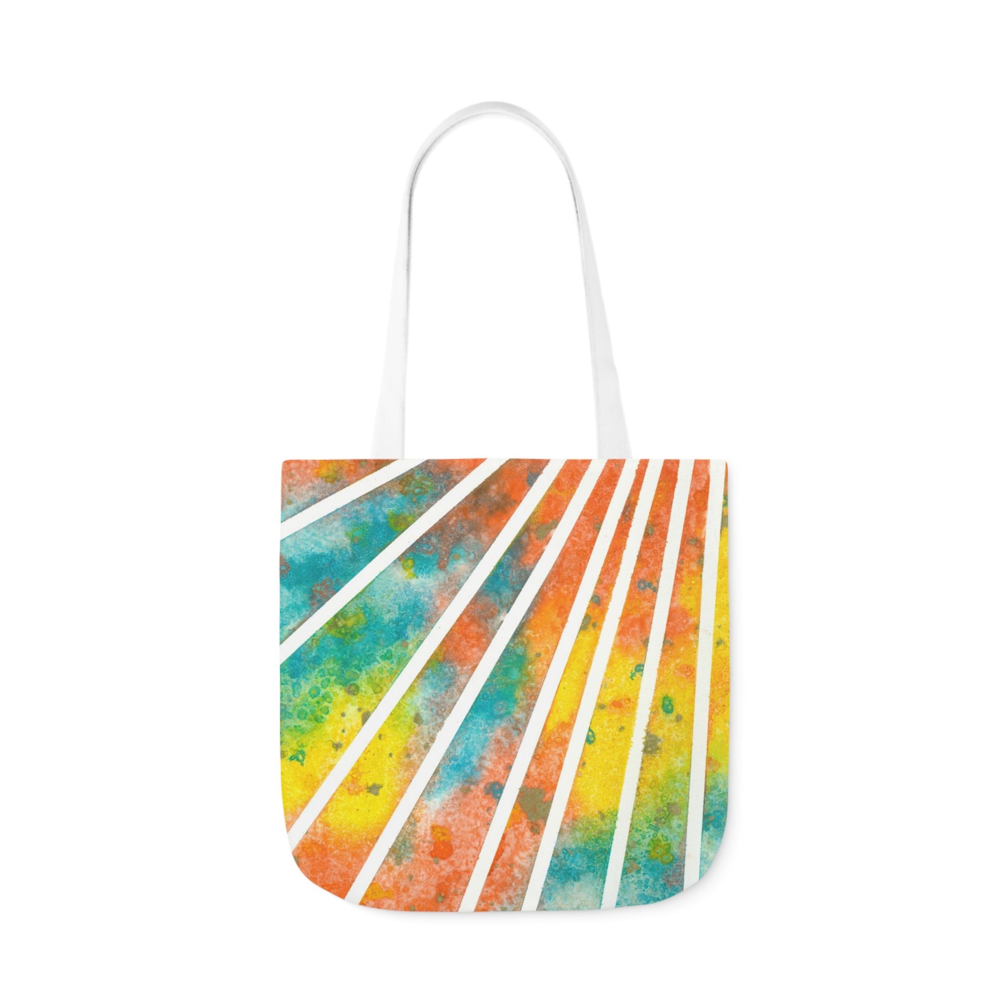 Canvas Tote Bags, Colourful Abstract Designs, 5-Color Straps, 3 Sizes.  For Family and friends or a Special Gift #101 Your Energy Radiates