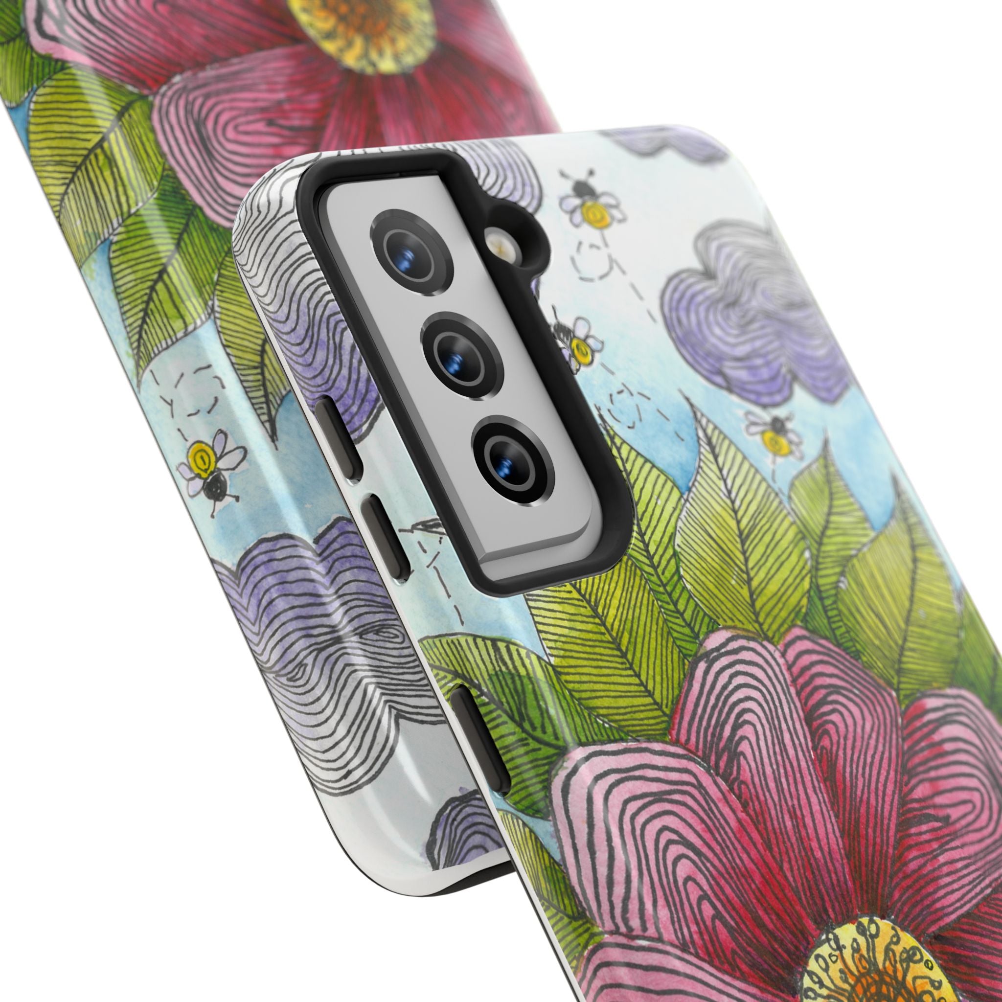 Tough Phone Case - All iPhones and Samsung Galaxys - Exciting Abstract Design  #4 Bloom'n
