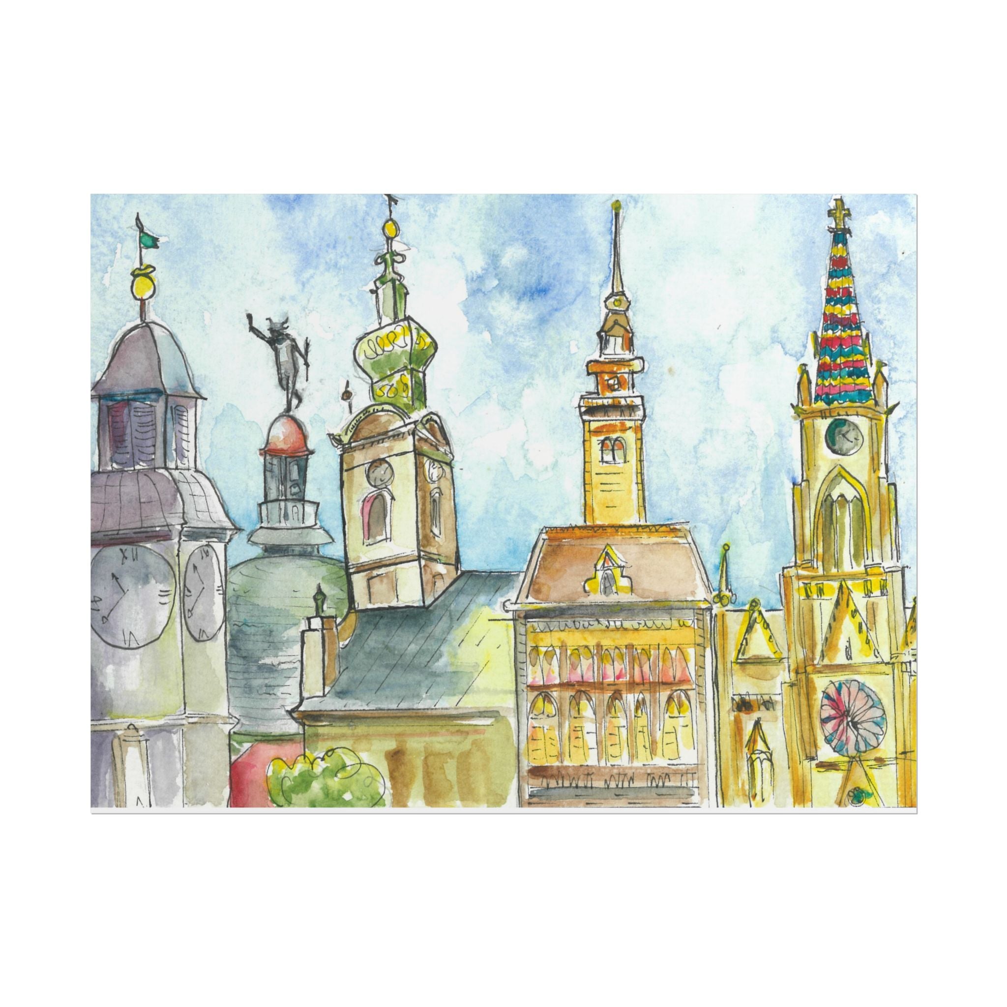 Large Colourful Wall Art, Posters & Prints, For Office, Bedroom or Living Room, or Special Gift #95 Beautiful Novi Sad - Serbia