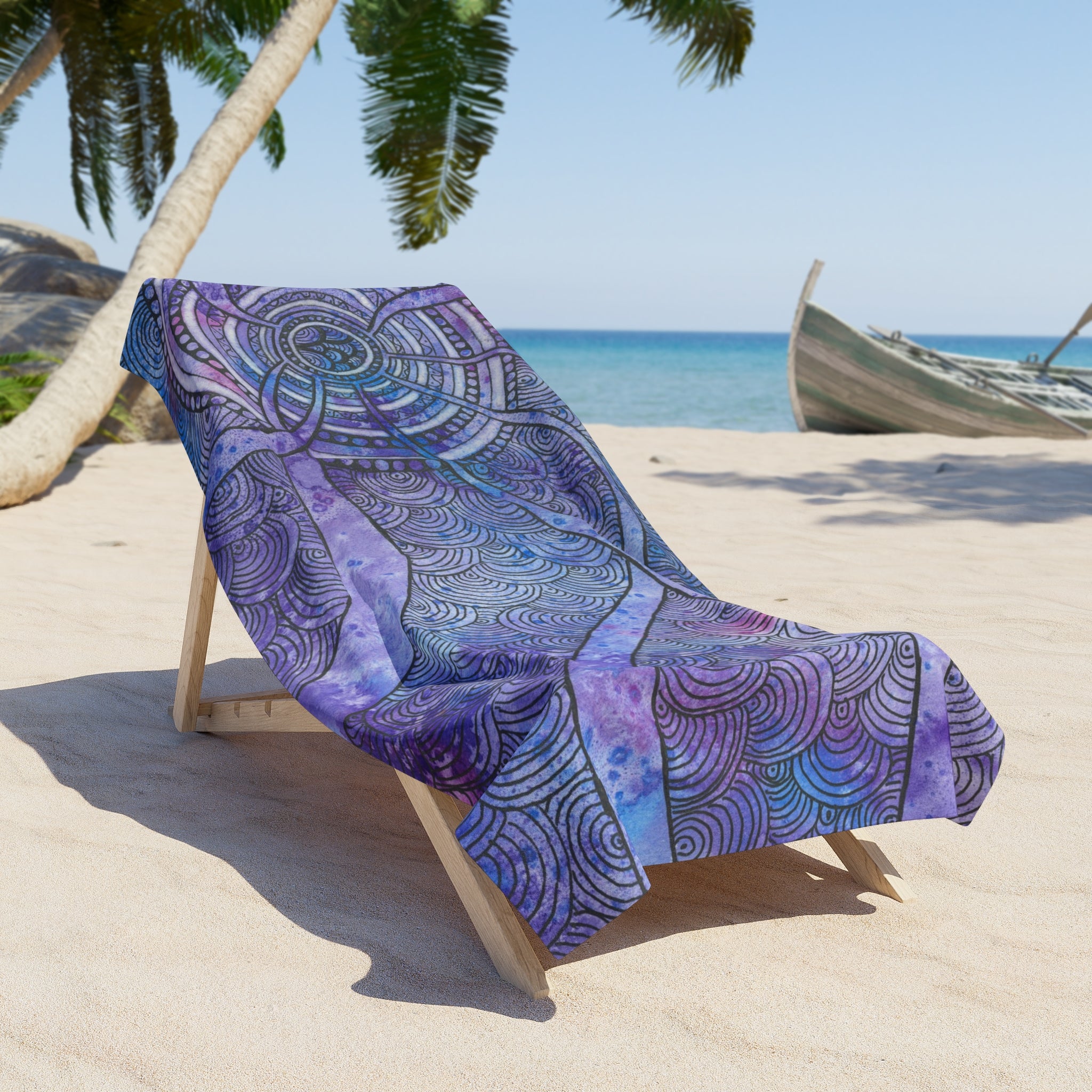 Colourful Abstract Beach Towels, Cotton Loop backing for Durability, 2 Sizes.  For Family and friends or a Special Gift #56 The Way Home