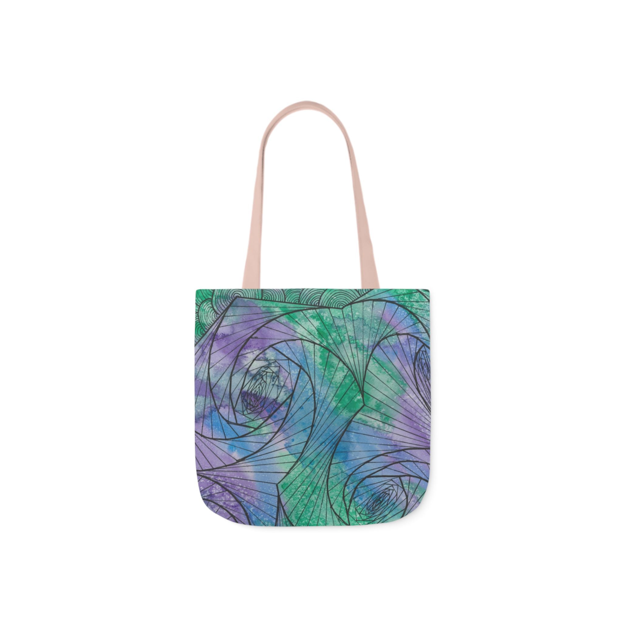 Canvas Tote Bags, Colourful Abstract Designs, 5-Color Straps, 3 Sizes.  For Family and friends or a Special Gift #50 If Not Now When