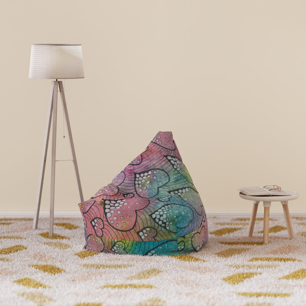 Bean Bag Chair Covers For Indoor & Outdoor - 2 Sizes - Exciting Abstract Design #97 What's Love Got To Do With It?