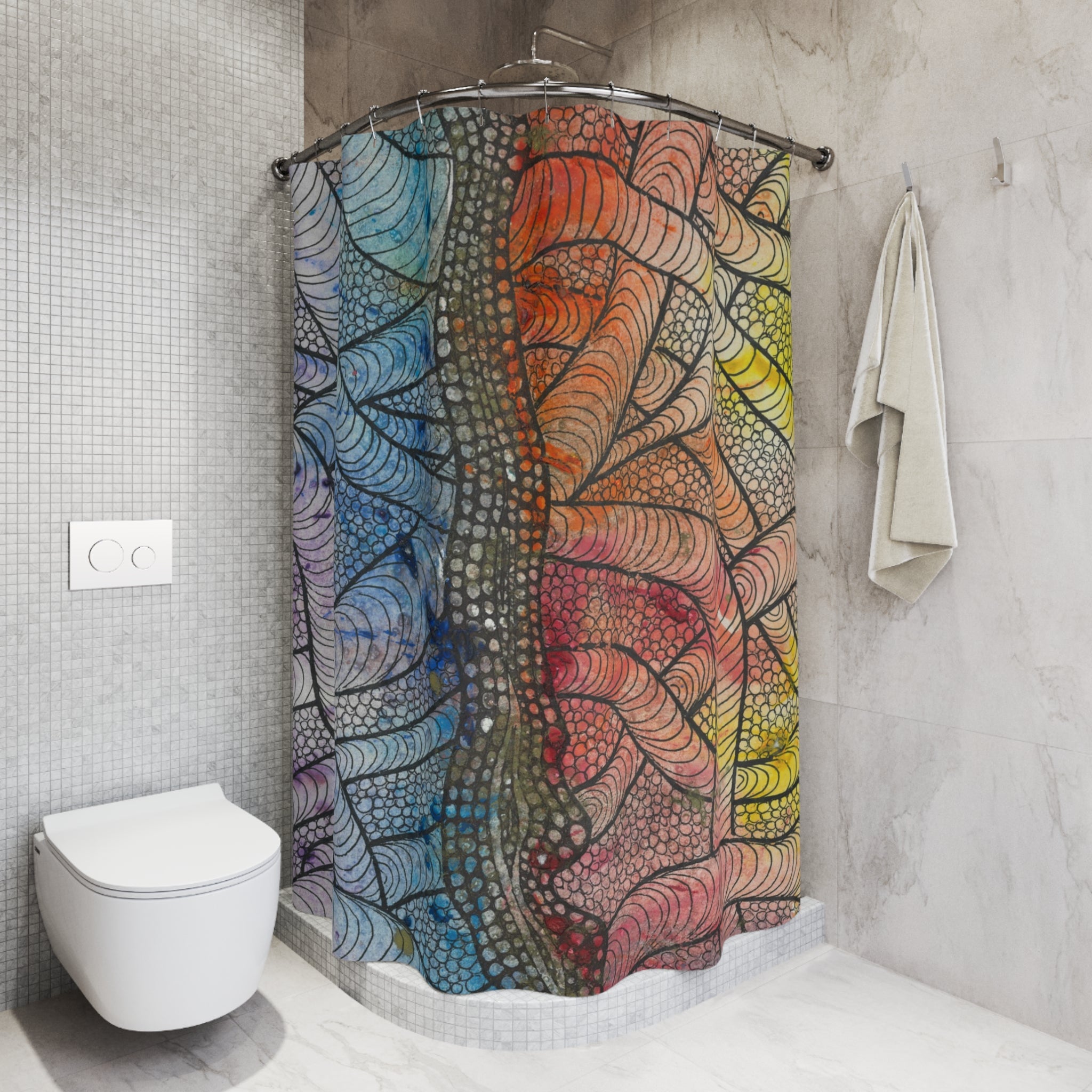 Beautiful Shower Curtains to Refresh Your Bathroom. Colourful Abstract Designs. Perfect For Your Bathroom or Special House-Warming Gift #72 After The End