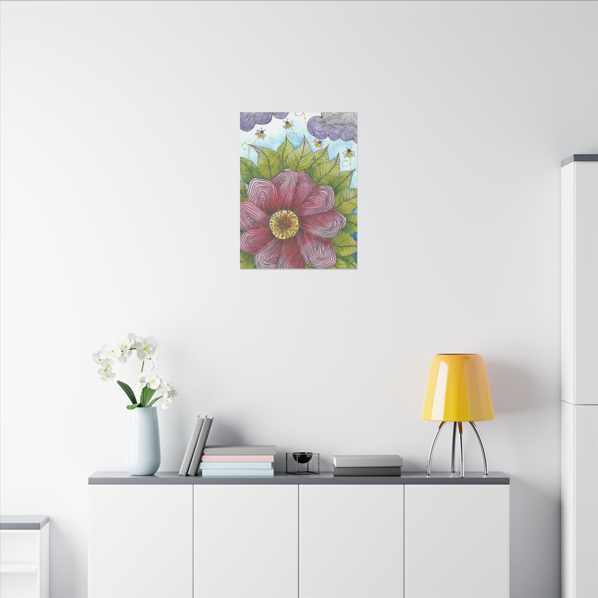 Large Colourful Wall Art, Canvas Prints, For Office, Bedroom or Living Room, or Special Gift #4 Bloom'n