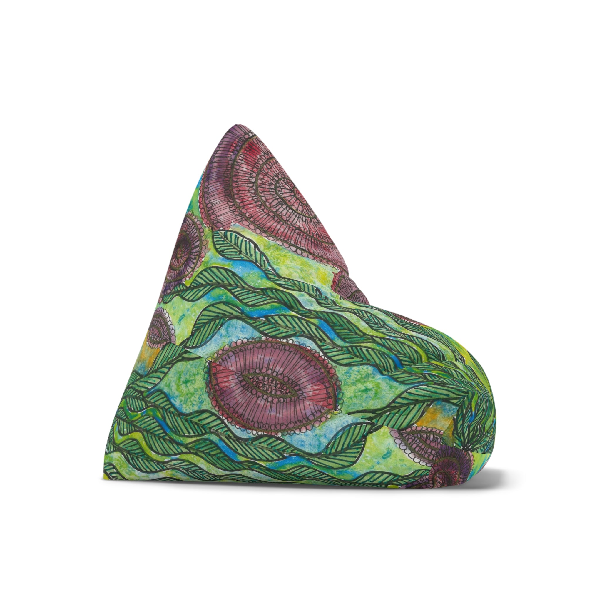 Bean Bag Chair Covers For Indoor & Outdoor - 2 Sizes - Exciting Abstract Design #35 Beetroot To Yourself