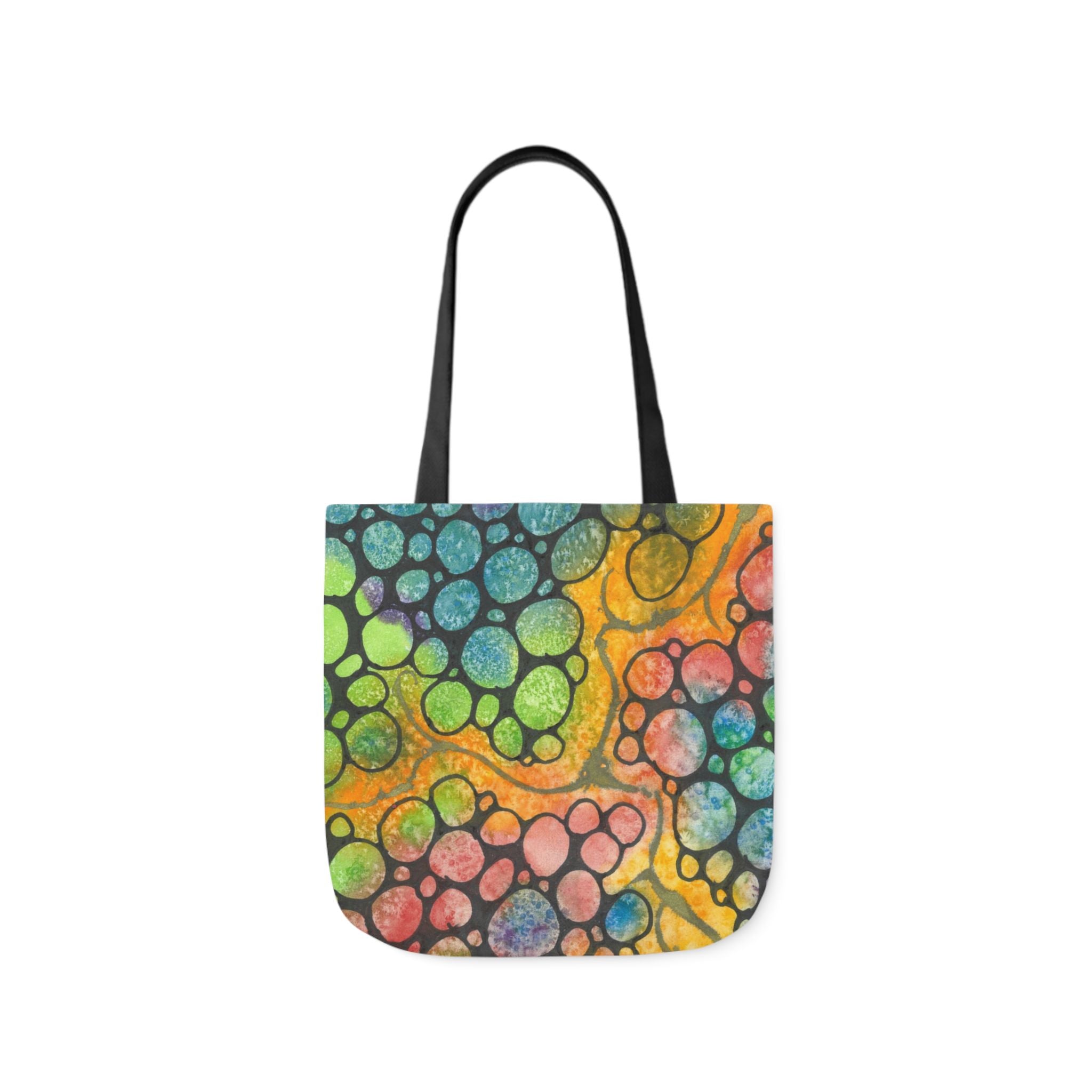 Canvas Tote Bags, Colourful Abstract Designs, 5-Color Straps, 3 Sizes.  For Family and friends or a Special Gift #77 River Of Dreams