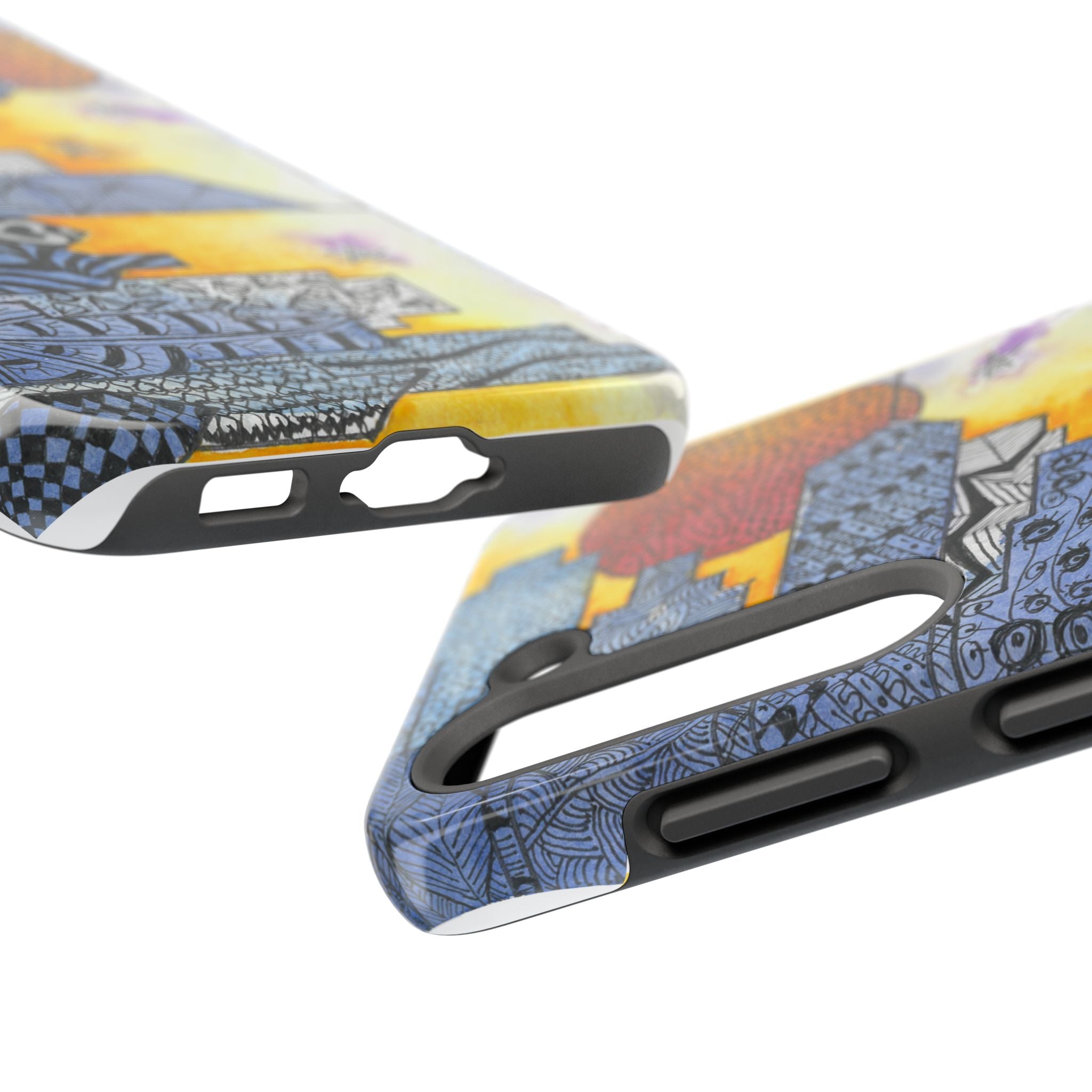Tough Phone Case - All iPhones and Samsung Galaxys - Exciting Abstract Design #5 In The Shadows