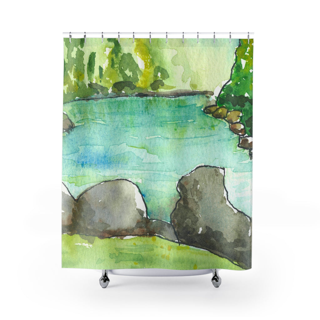 Beautiful Shower Curtains to Refresh Your Bathroom. Colourful Abstract Designs. Perfect For Your Bathroom or Special House-Warming Gift #88 Tara River