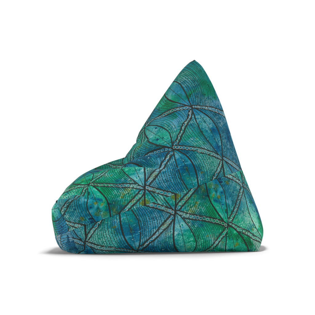 Bean Bag Chair Covers For Indoor & Outdoor - 2 Sizes - Exciting Abstract Design #58 How's The Serenity?