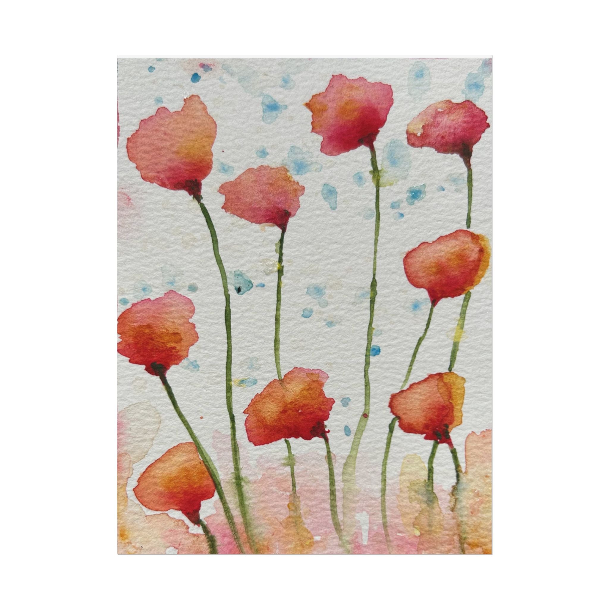 Large Colourful Wall Art, Posters & Prints, For Office, Bedroom or Living Room, or Special Gift #94 Poppies Galore