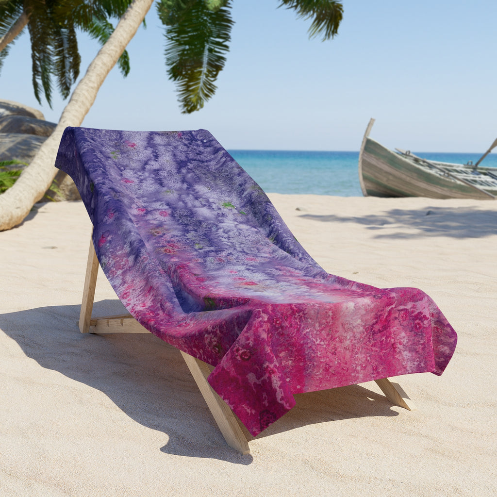 Colourful Abstract Beach Towels, Cotton Loop backing for Durability, 2 Sizes.  For Family and friends or a Special Gift #86 Birthday Fairies