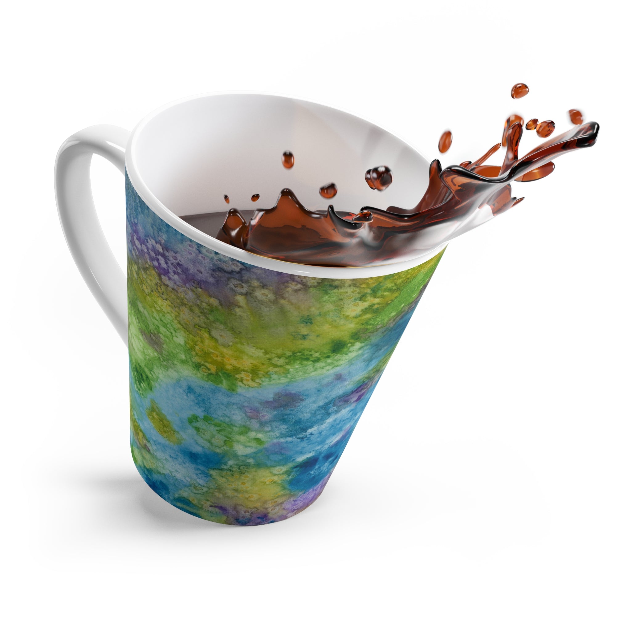 Coffee Mugs and Cups. Colourful Abstract Designs. Perfect for Home, Office or Special Gift #60 Happy Holidays