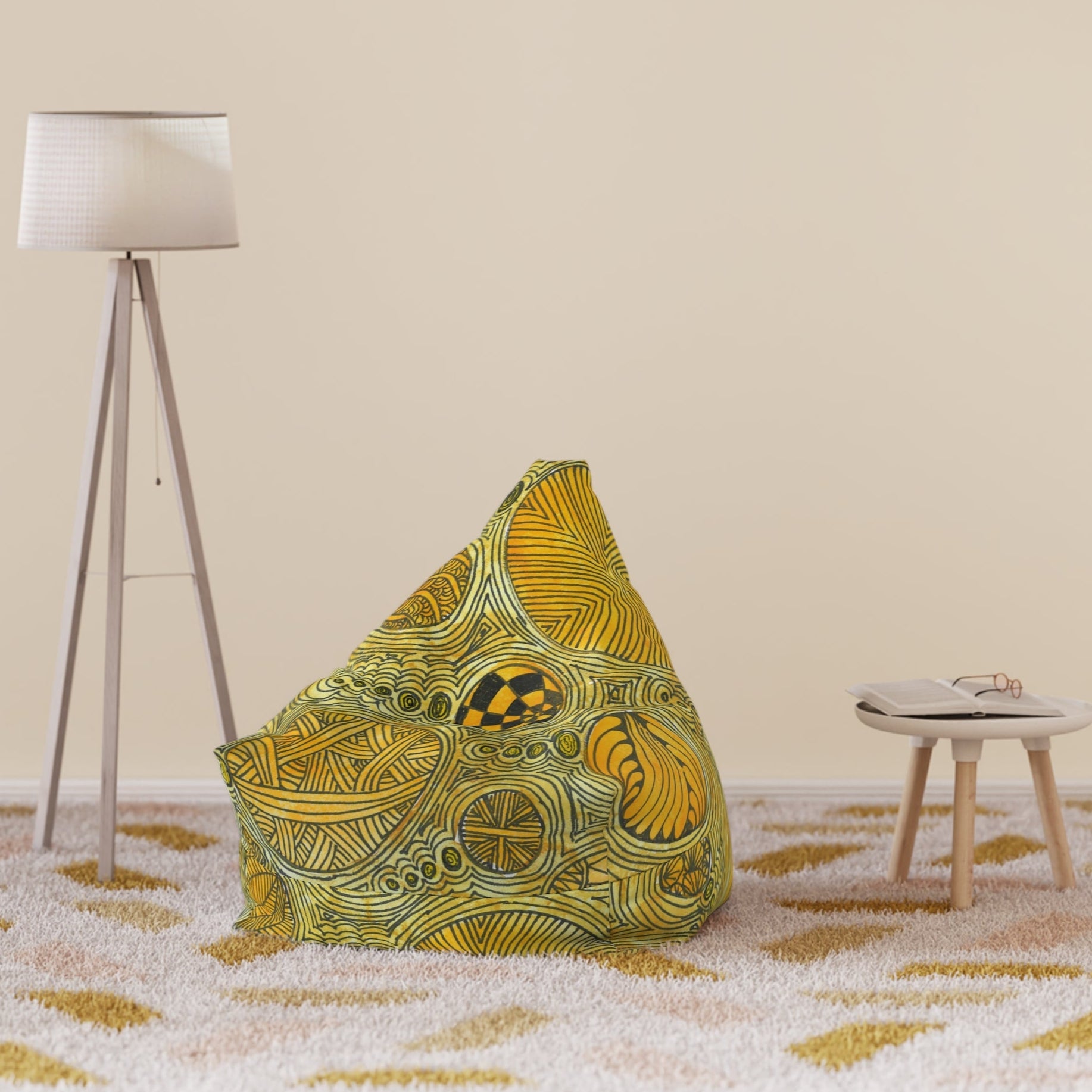 Bean Bag Chair Covers For Indoor & Outdoor - 2 Sizes - Exciting Abstract Design #38 The Conversationalist
