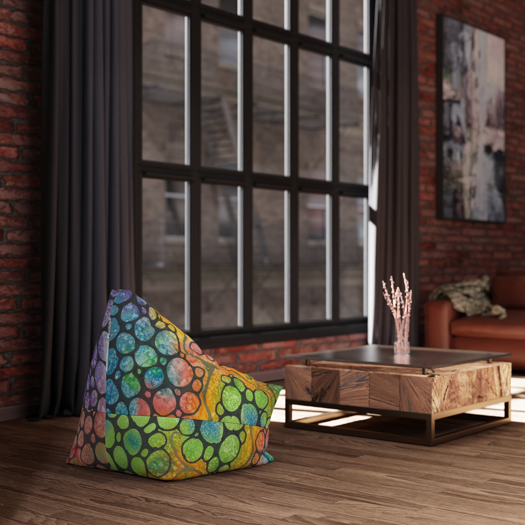 Bean Bag Chair Covers For Indoor & Outdoor - 2 Sizes - Exciting Abstract Design #77 River Of Dreams