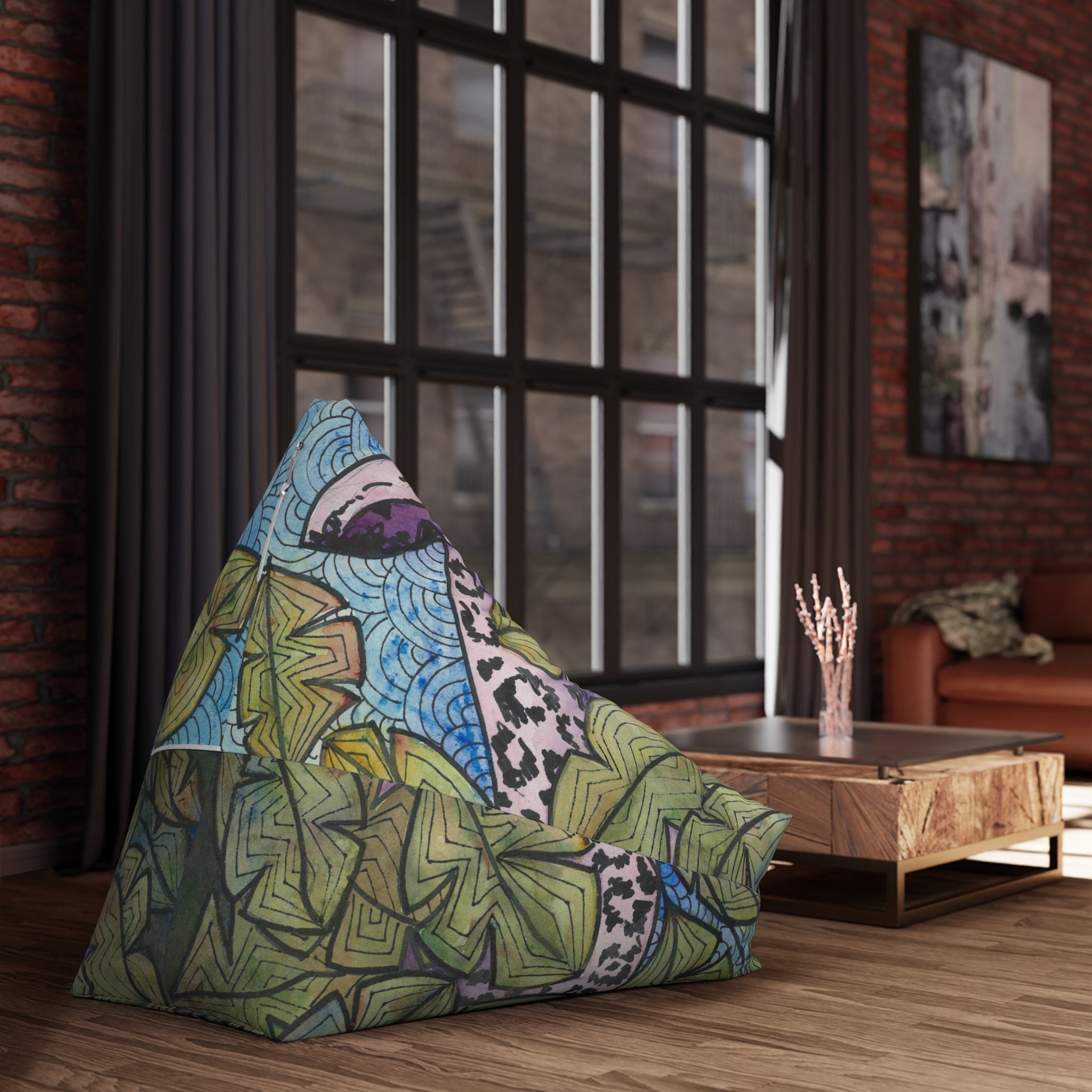 Bean Bag Chair Covers For Indoor & Outdoor - 2 Sizes - Exciting Abstract Design #76 Purrfect Blend