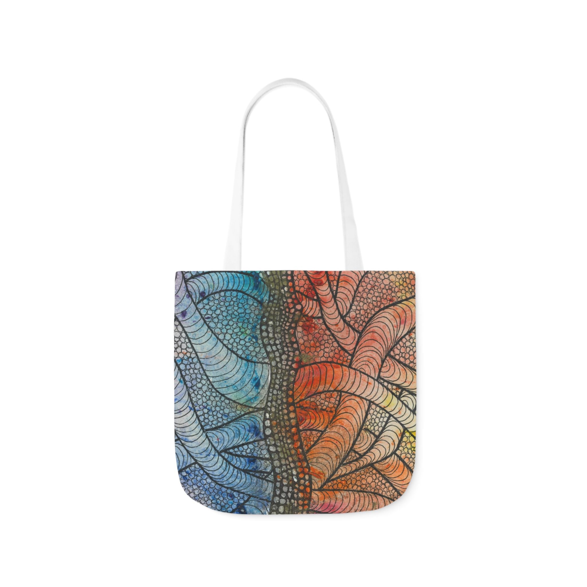 Canvas Tote Bags, Colourful Abstract Designs, 5-Color Straps, 3 Sizes.  For Family and friends or a Special Gift #72 After The End