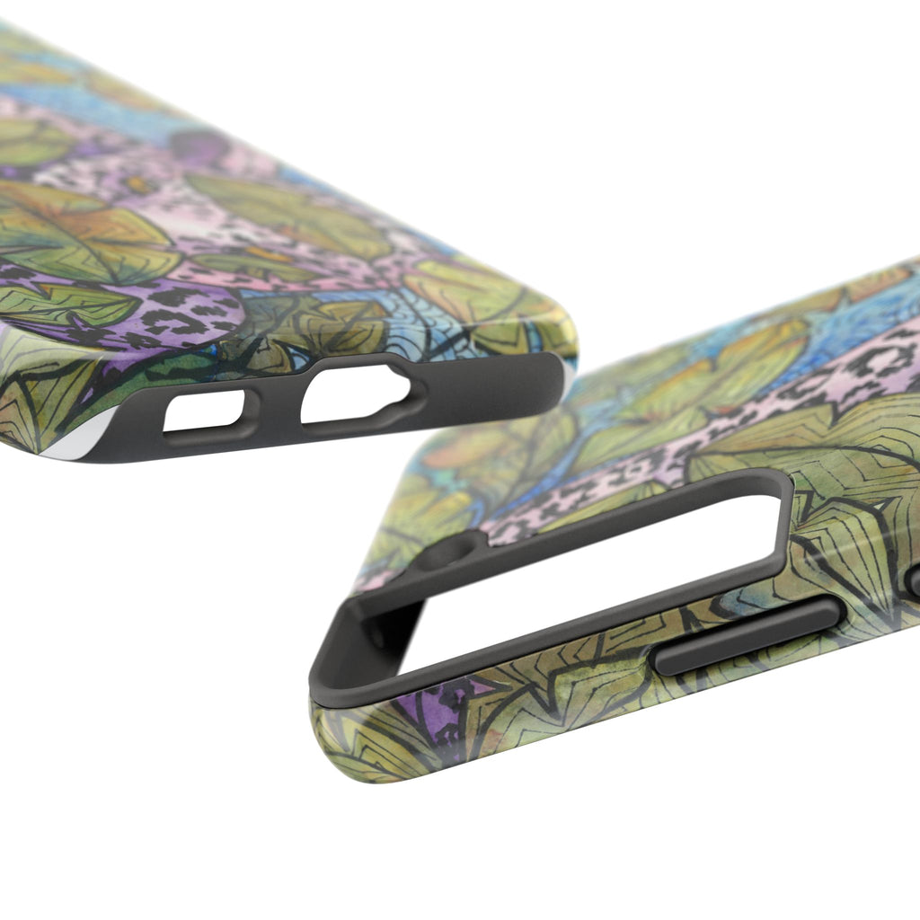 Tough Phone Case - All iPhones and Samsung Galaxys - Exciting Abstract Design #76 Purrfect Blend