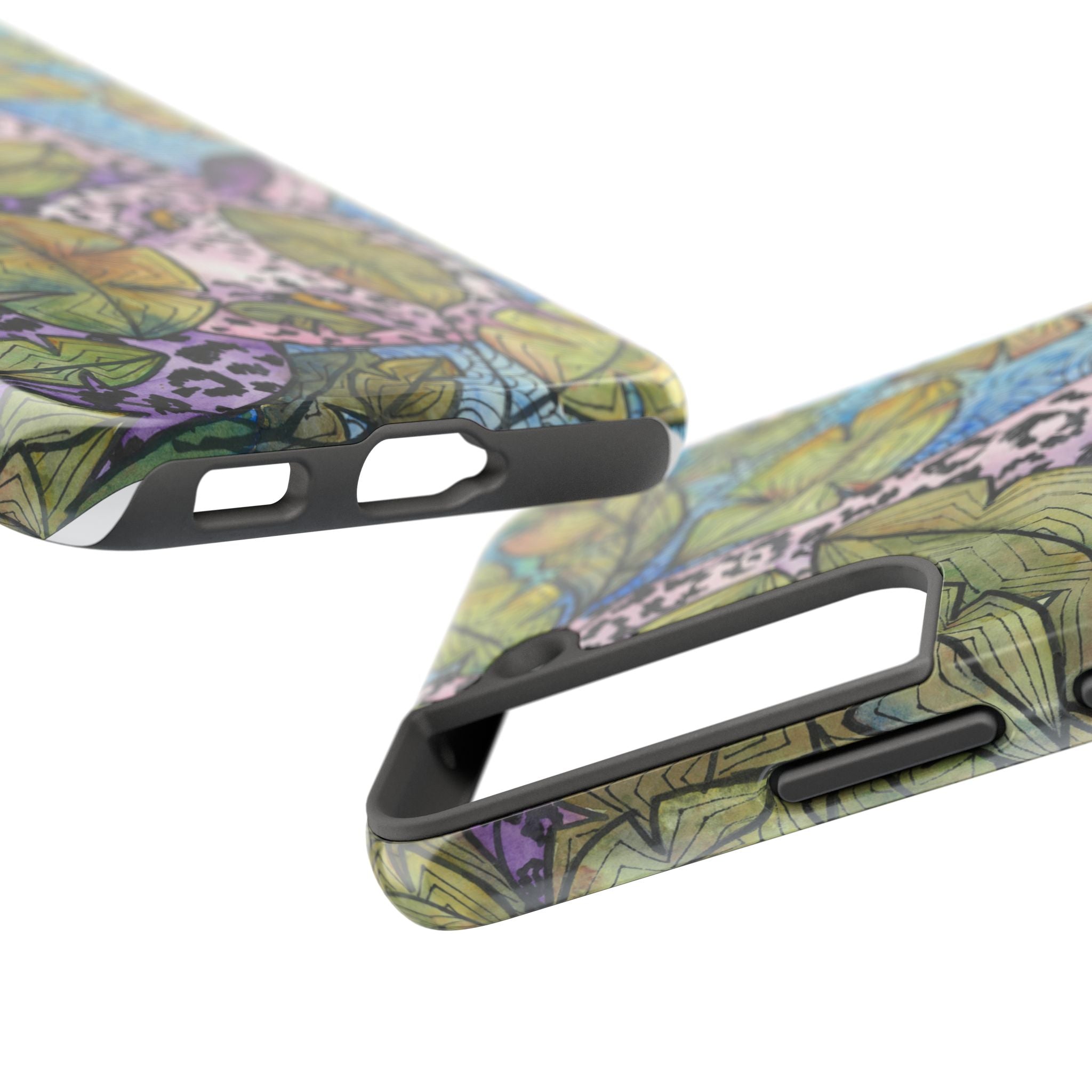 Tough Phone Case - All iPhones and Samsung Galaxys - Exciting Abstract Design #76 Purrfect Blend