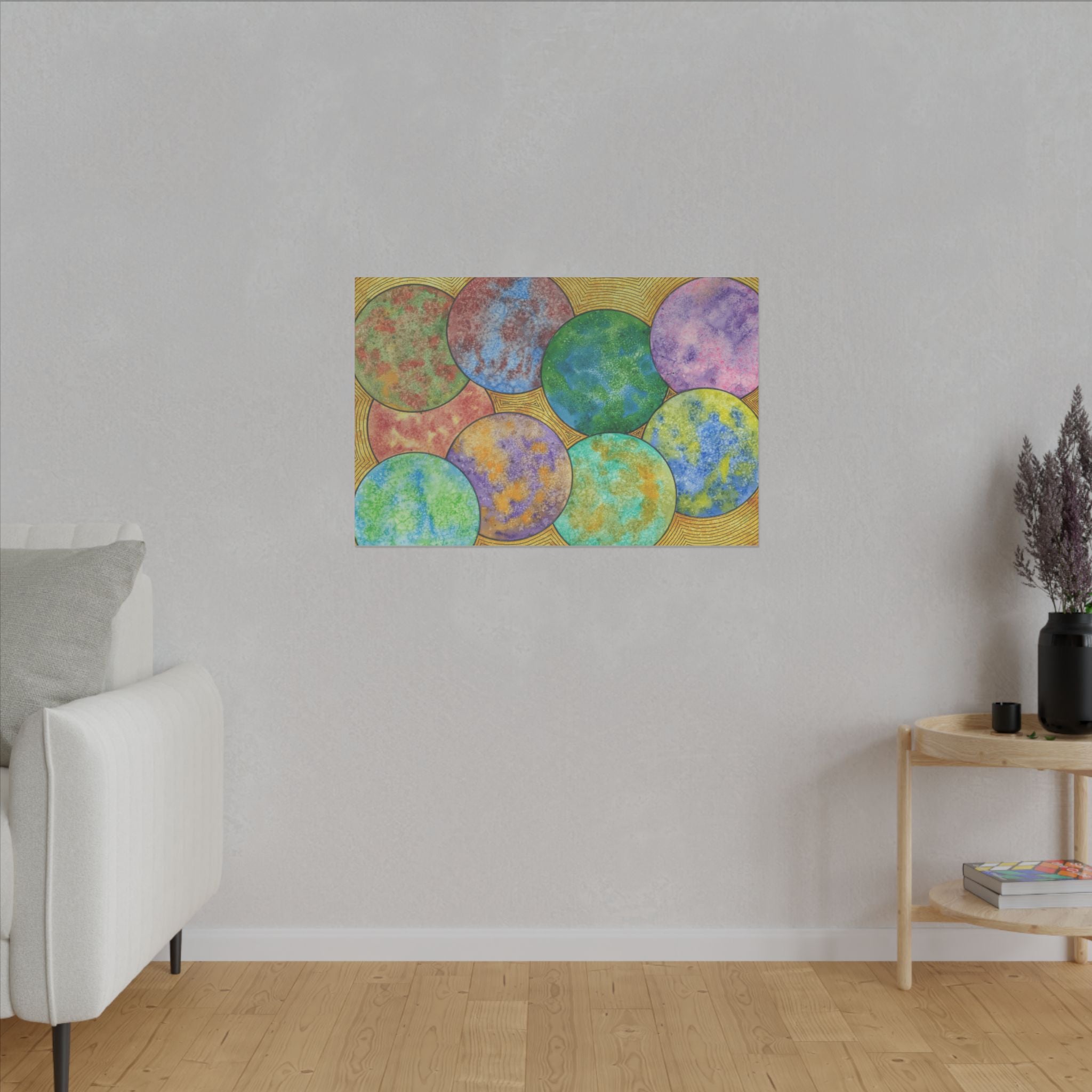 Large Colourful Wall Art, Canvas Prints, For Office, Bedroom or Living Room, or Special Gift #61 Worlds Apart