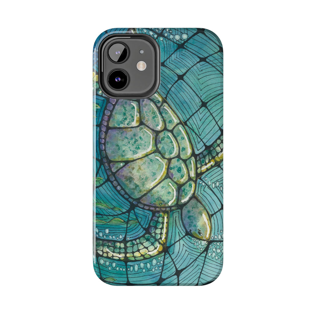 Tough Phone Case - All iPhones and Samsung Galaxys - Exciting Abstract Design #73 Turtling Along