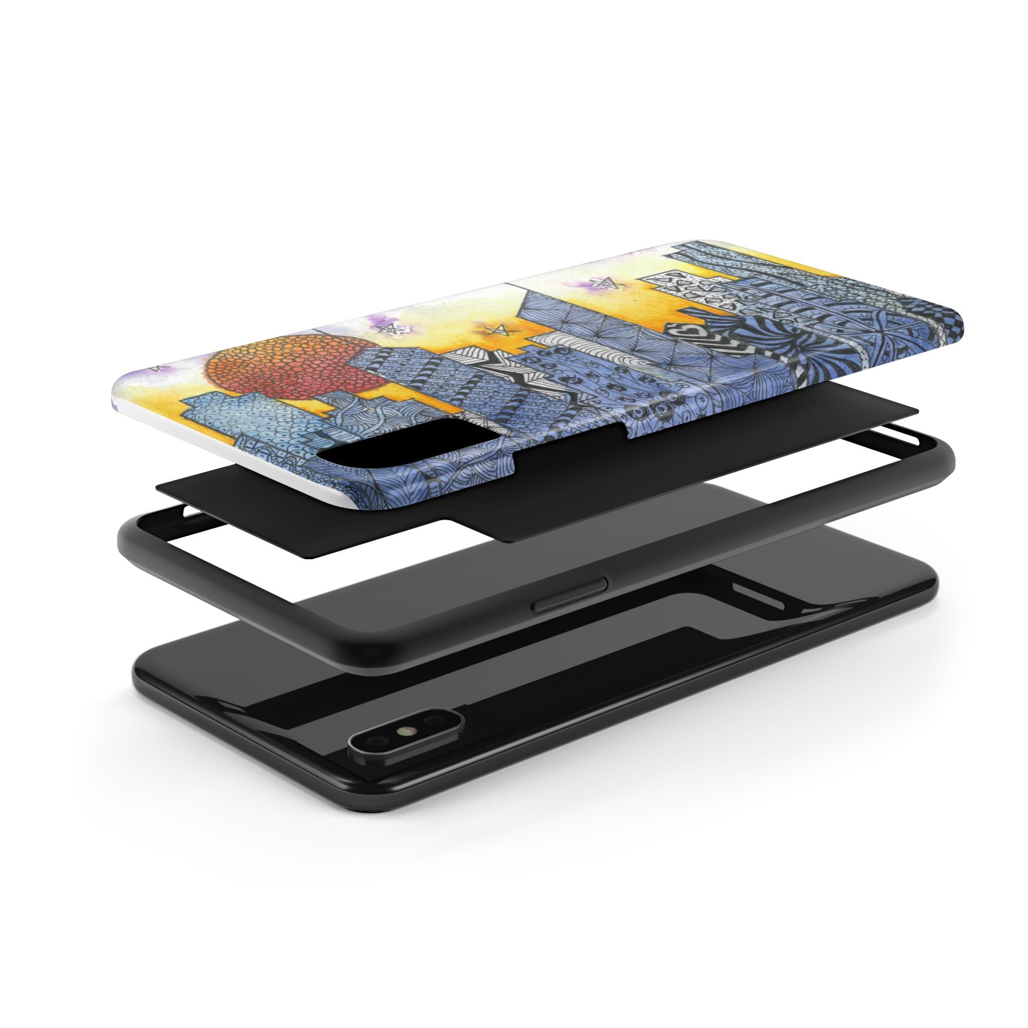 Tough Phone Case - All iPhones and Samsung Galaxys - Exciting Abstract Design #5 In The Shadows