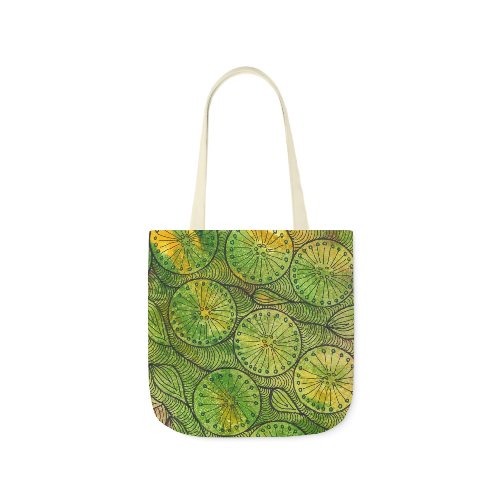 Canvas Tote Bags, Colourful Abstract Designs, 5-Color Straps, 3 Sizes.  For Family and friends or a Special Gift #63 Margarita Mondays
