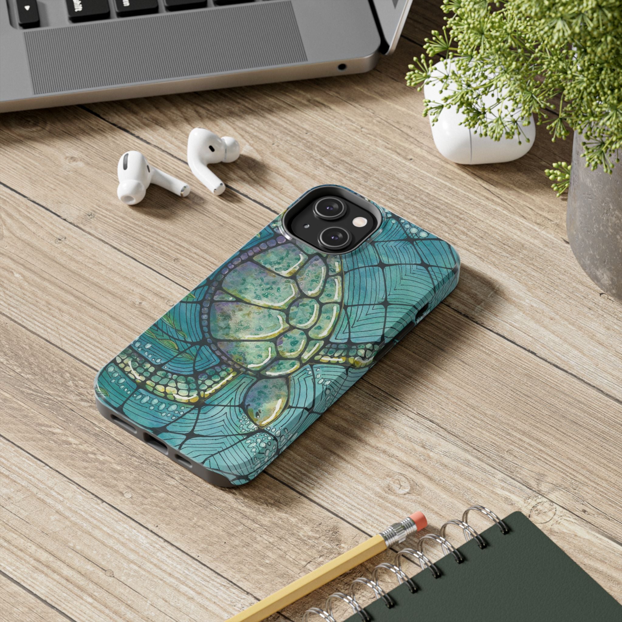 Tough Phone Case - All iPhones and Samsung Galaxys - Exciting Abstract Design #73 Turtling Along