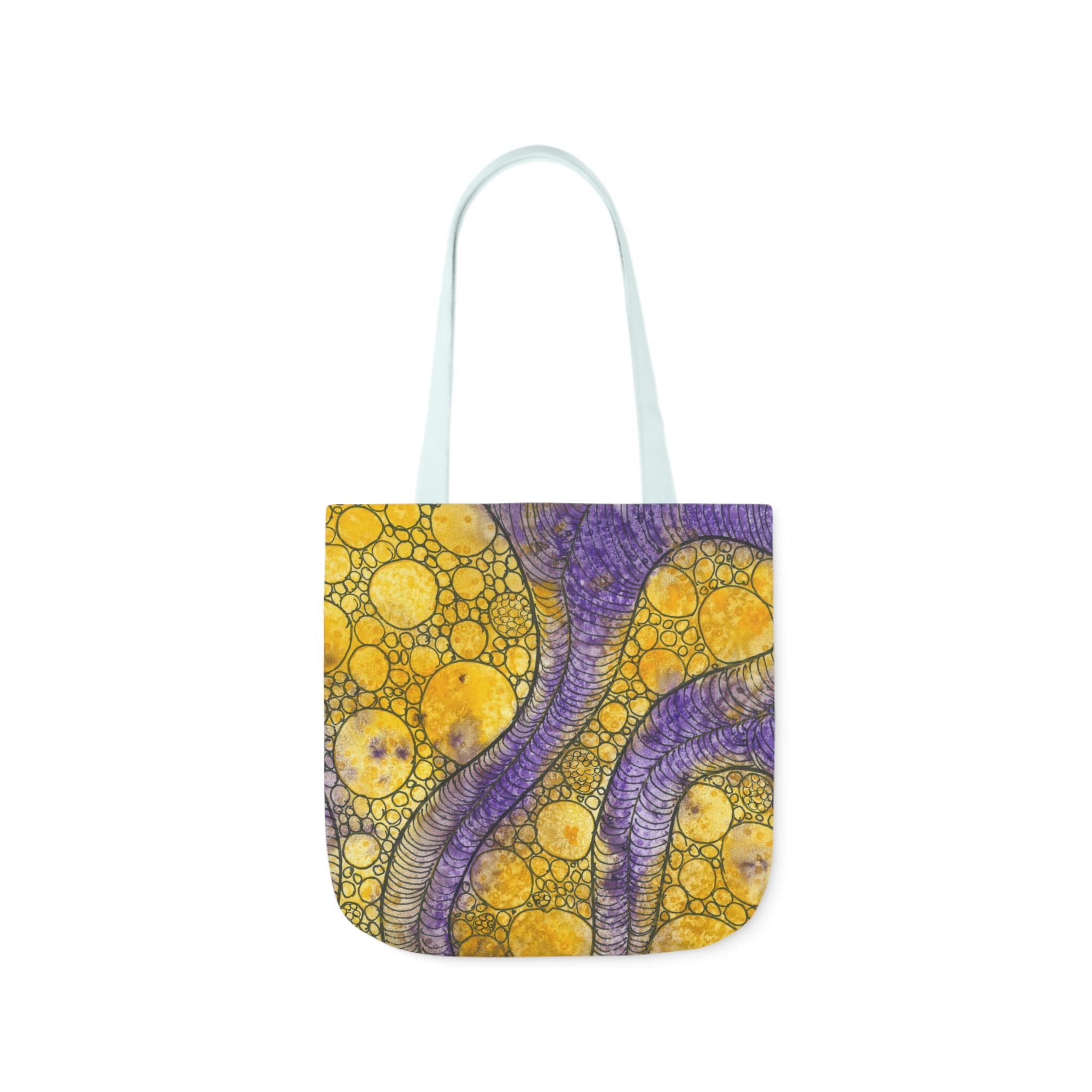Canvas Tote Bags, Colourful Abstract Designs, 5-Color Straps, 3 Sizes.  For Family and friends or a Special Gift #64 Is Now A Good Time