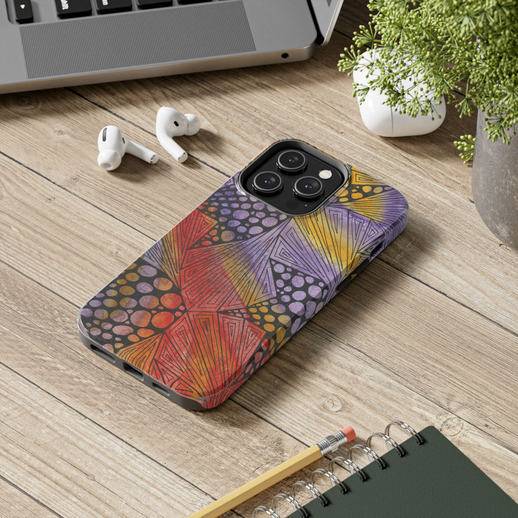 Tough Phone Case - All iPhones and Samsung Galaxys - Exciting Abstract Design #82 Fighting Delusions