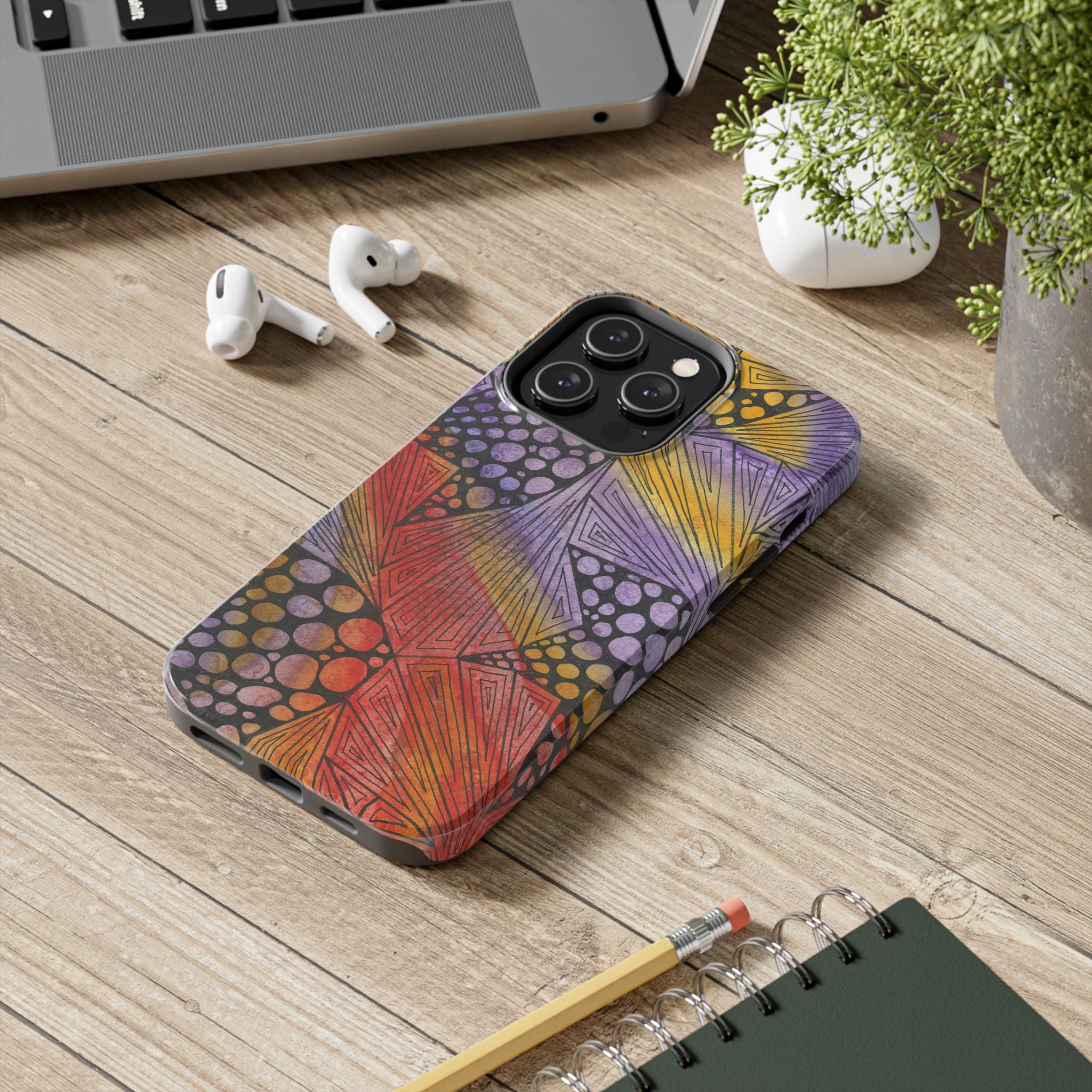 Tough Phone Case - All iPhones and Samsung Galaxys - Exciting Abstract Design #82 Fighting Delusions