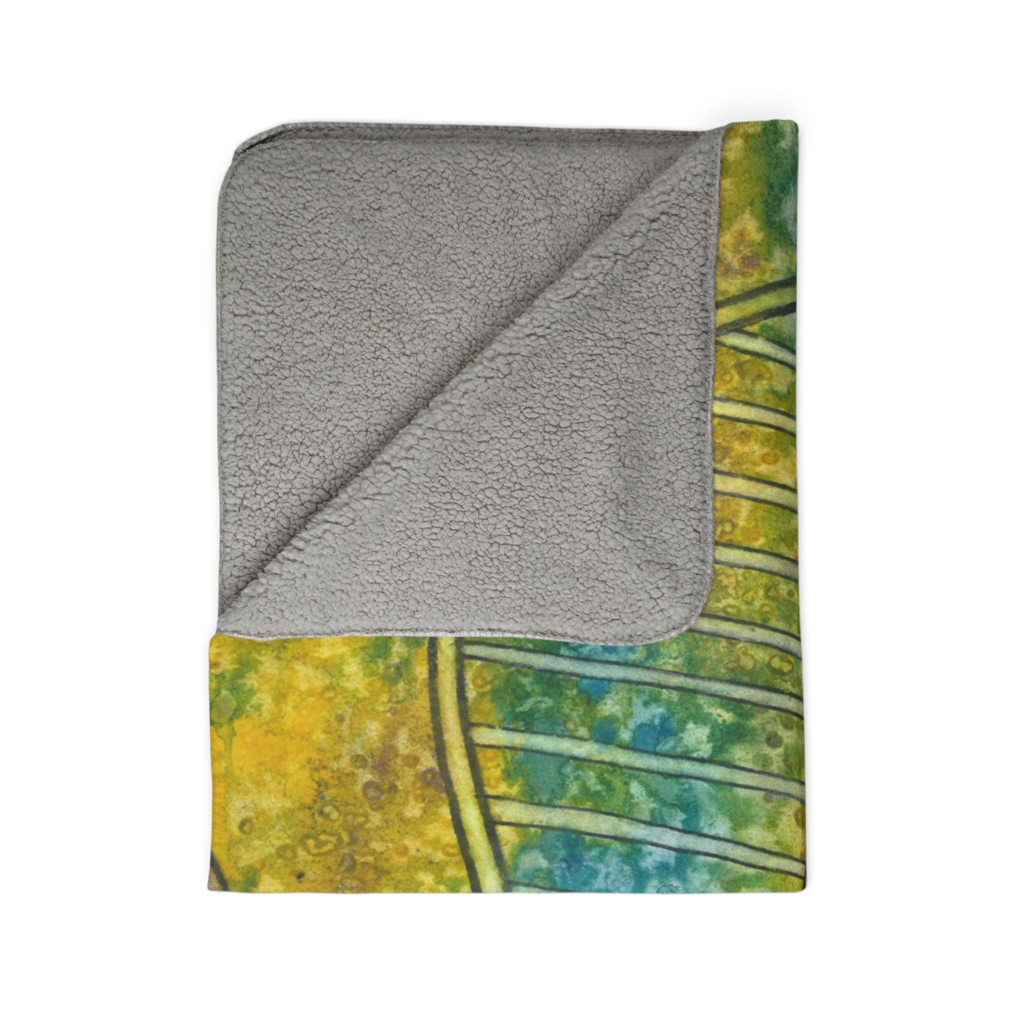 Fleece Throw Blanket, Textured Sherpa Underside, Hemmed, 2 Sizes. Colourful Abstract Design. Perfect for Bedroom, Living Room, or Special Gift #99 Crop Of DNA