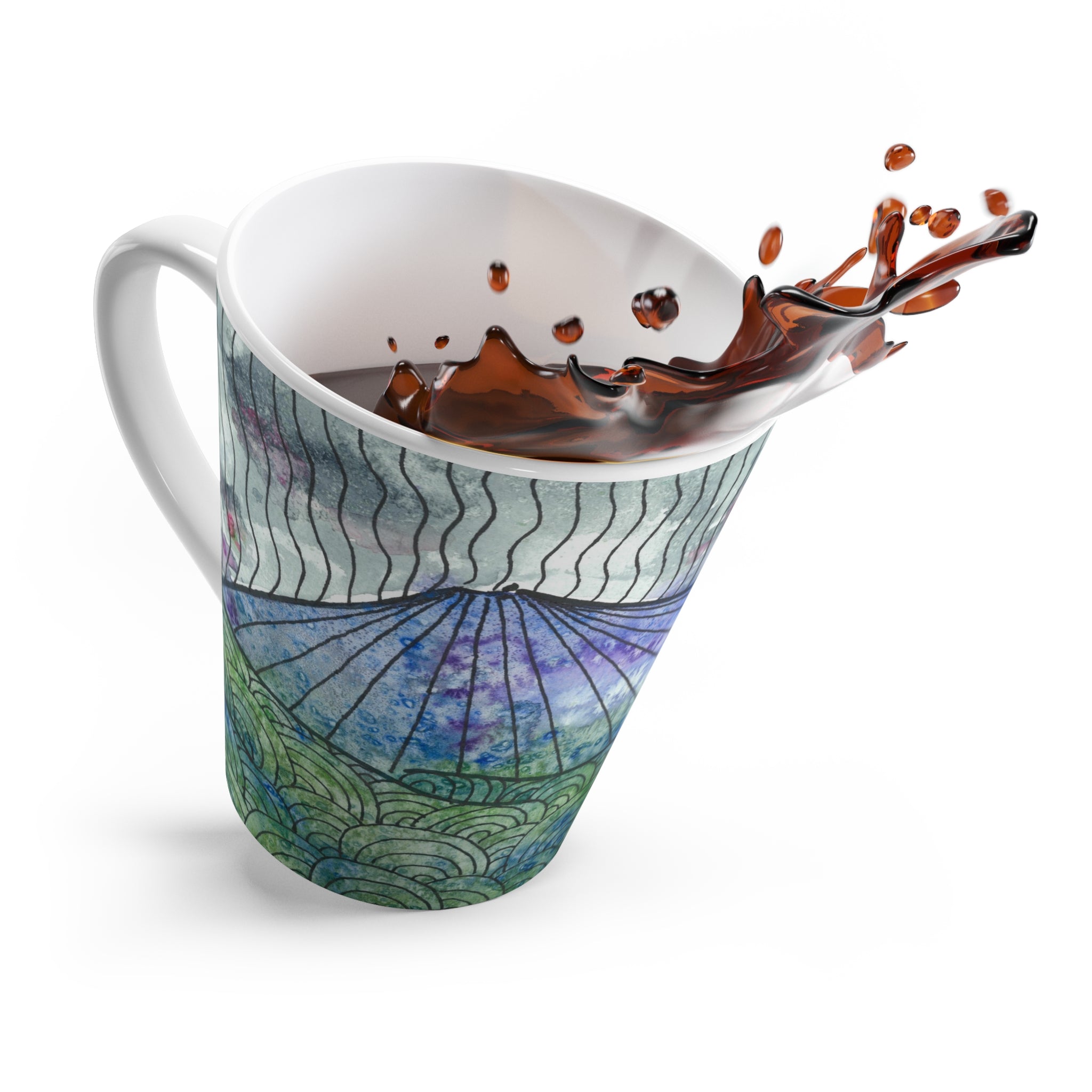 Coffee Mugs and Cups. Colourful Abstract Designs. Perfect for Home, Office or Special Gift #90 Rtanj Pyramid