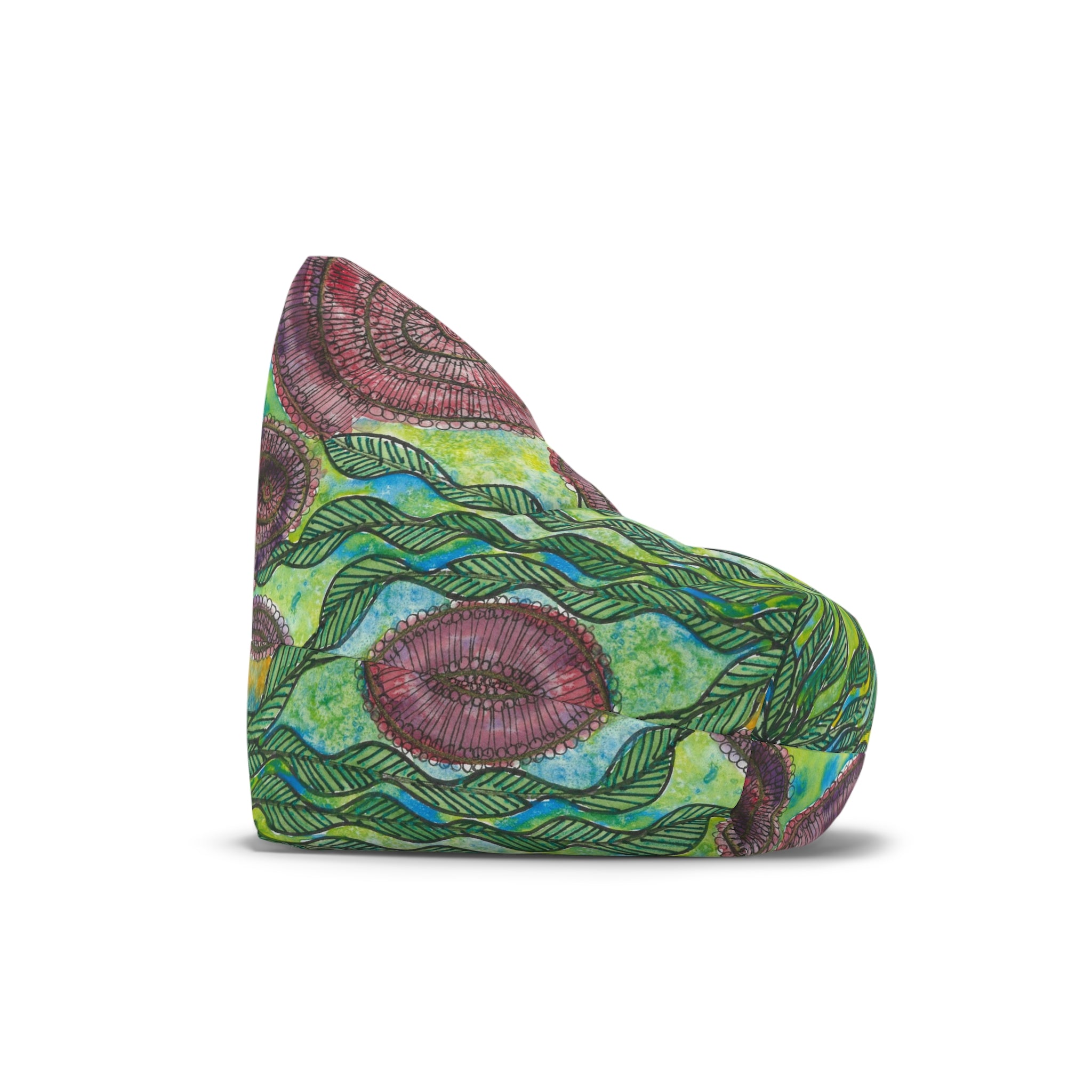 Bean Bag Chair Covers For Indoor & Outdoor - 2 Sizes - Exciting Abstract Design #35 Beetroot To Yourself