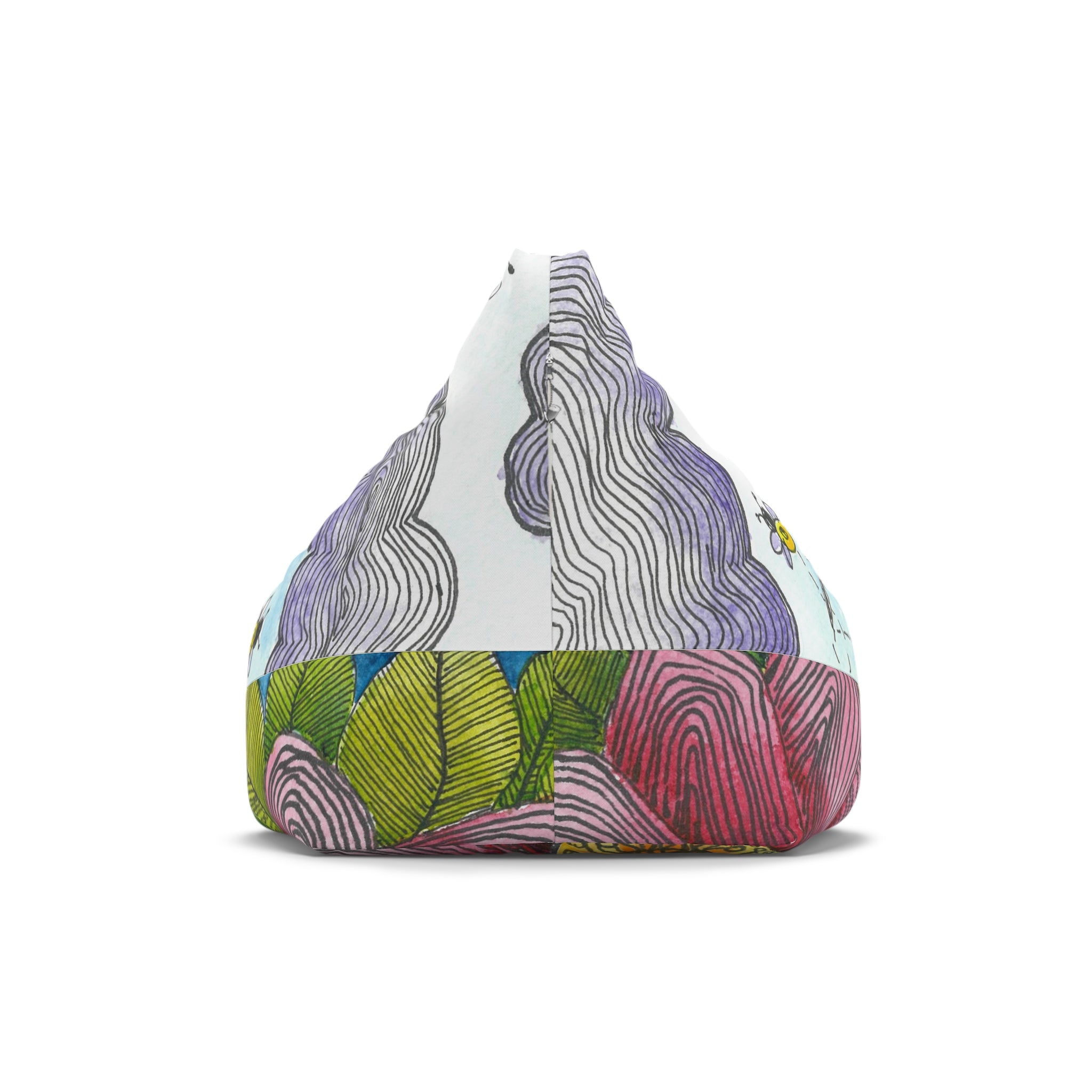 Bean Bag Chair Covers For Indoor & Outdoor - 2 Sizes - Exciting Abstract Design #4 Bloom'n