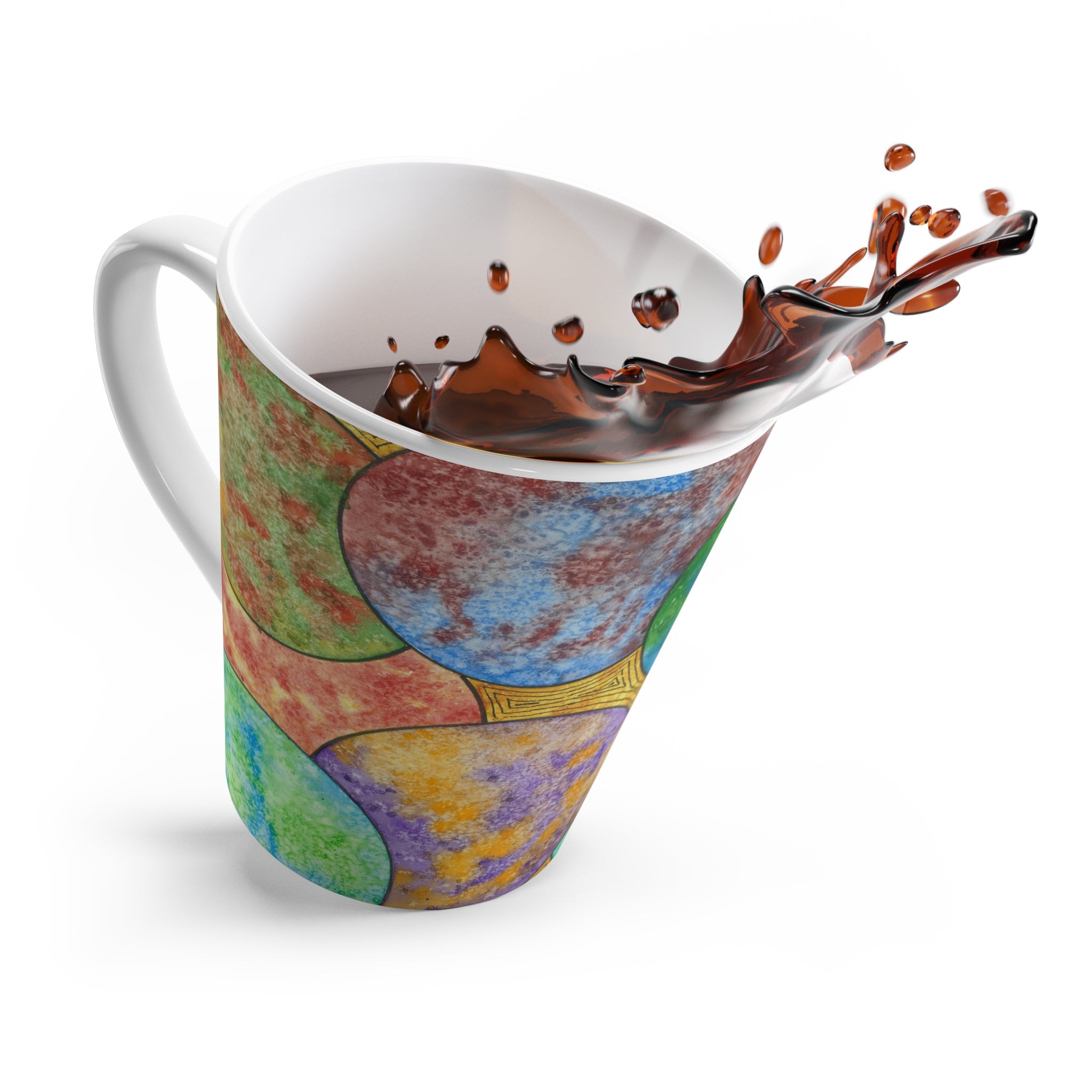 Coffee Mugs and Cups. Colourful Abstract Designs. Perfect for Home, Office or Special Gift #61 Worlds Apart