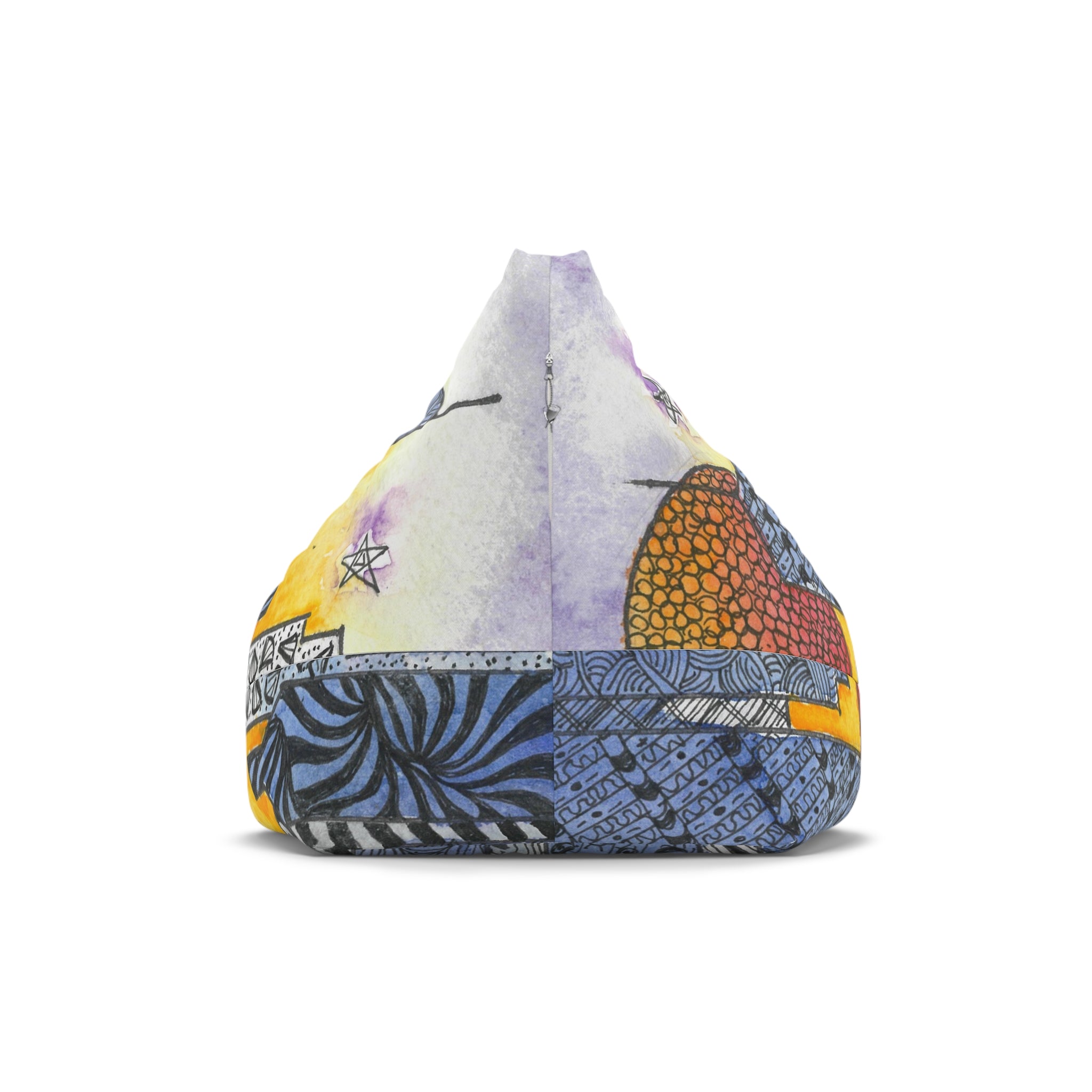 Bean Bag Chair Covers For Indoor & Outdoor Spaces - 2 Sizes - Exciting Abstract Design #5 In The Shadows