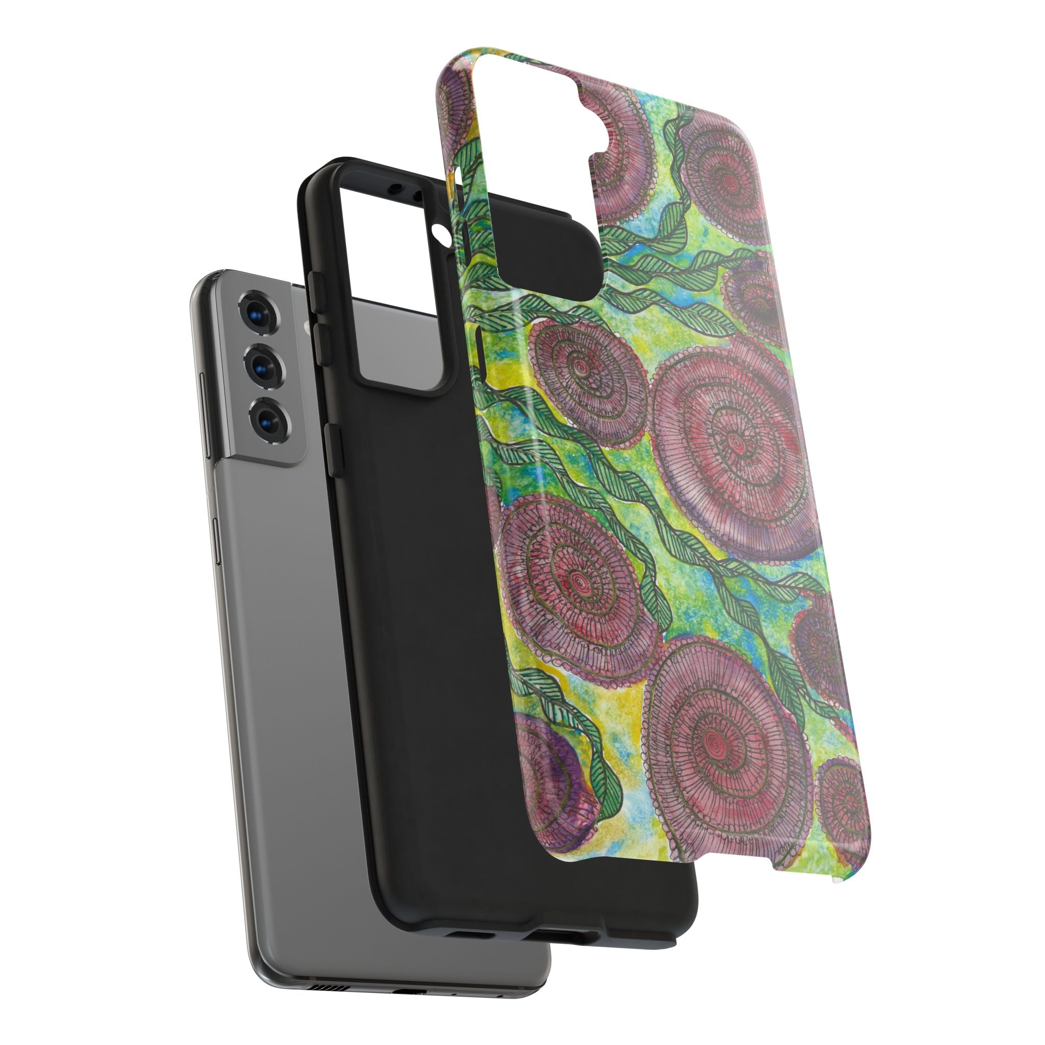 Tough Phone Case - All iPhones and Samsung Galaxys - Exciting Abstract Design #35 Beetroot To Yourself
