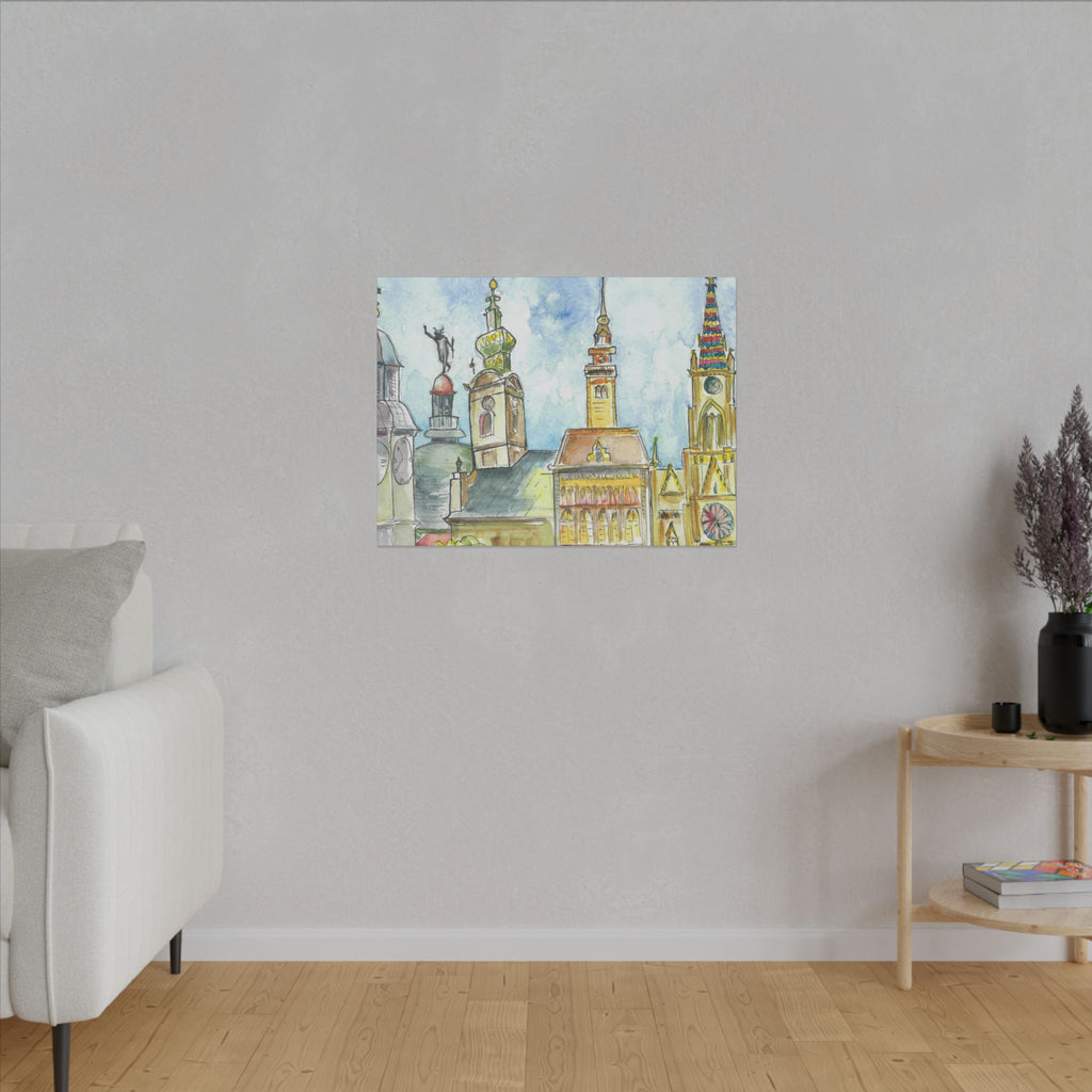 Large Colourful Wall Art, Canvas Prints, For Office, Bedroom or Living Room, or Special Gift #95 Beautiful Novi Sad - Serbia