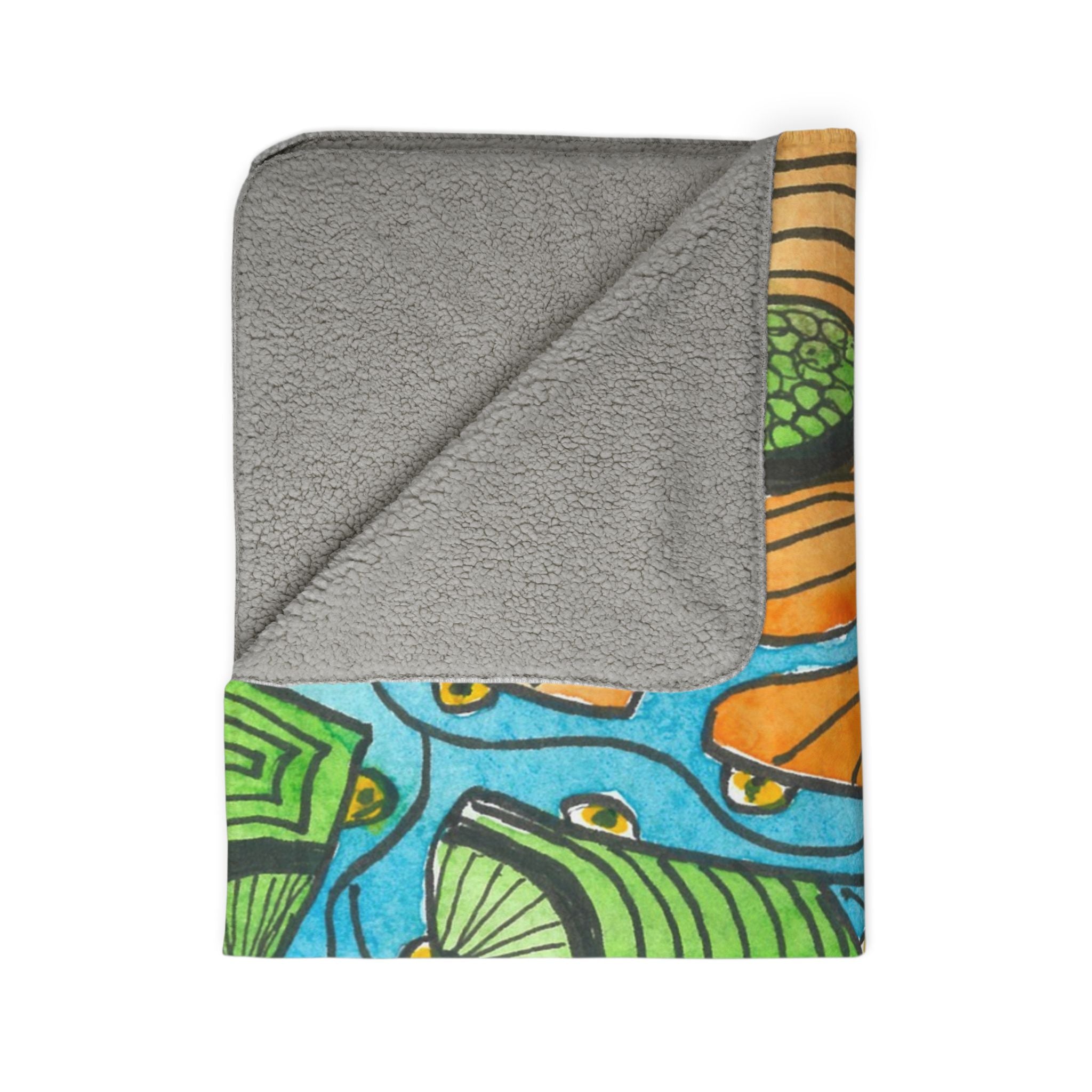 Fleece Throw Blanket, Textured Sherpa Underside, Hemmed, 2 Sizes. Colourful Abstract Design. Perfect for Bedroom, Living Room, or Special Gift #11 Todays The Day