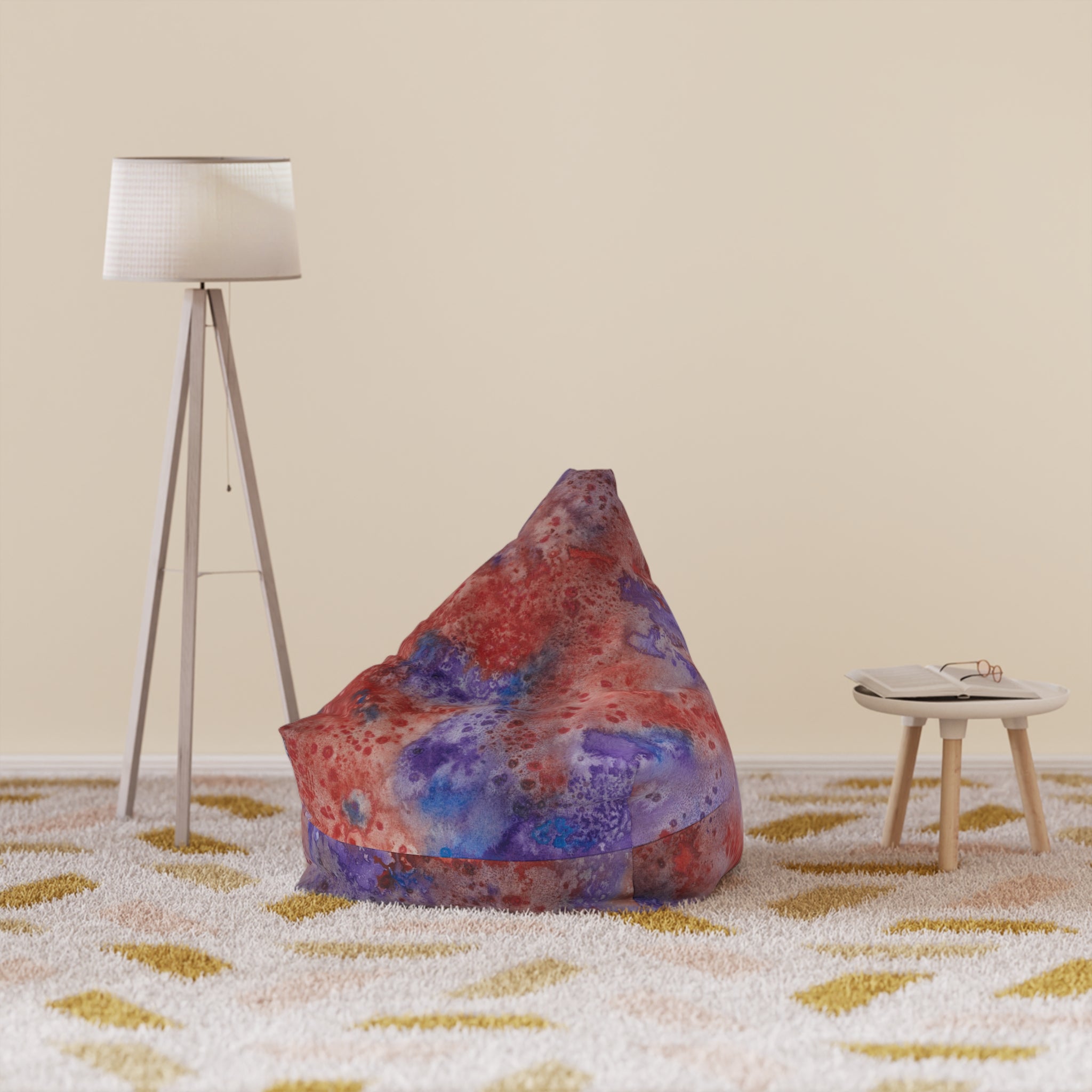 Bean Bag Chair Covers For Indoor & Outdoor - 2 Sizes - Exciting Abstract Design #51 In The Beginning