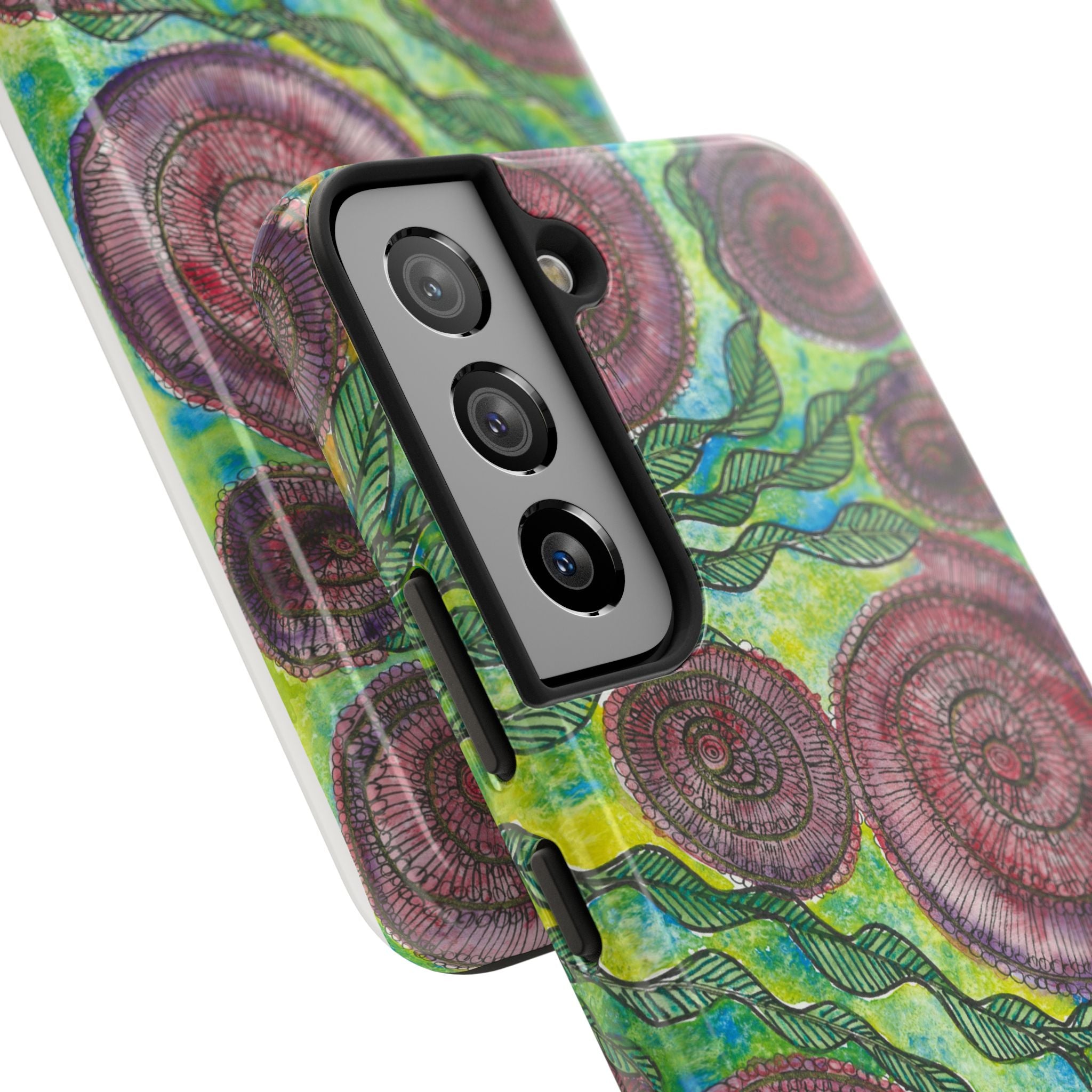 Tough Phone Case - All iPhones and Samsung Galaxys - Exciting Abstract Design #35 Beetroot To Yourself