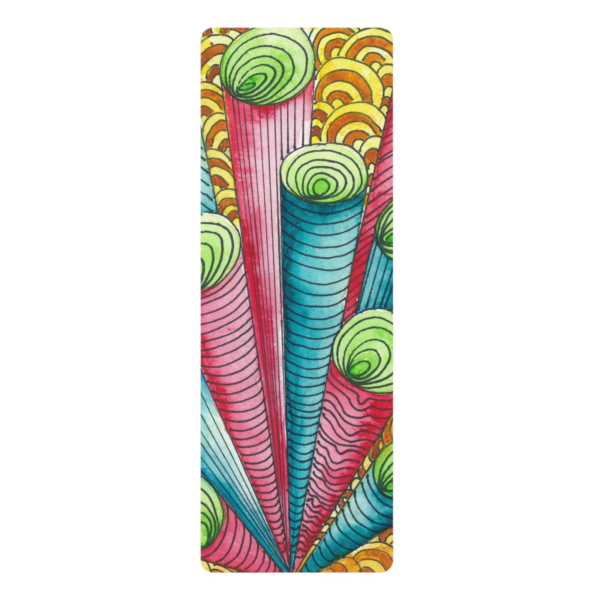 Yoga Mats and Gym Mats. Colourful Abstract Designs. Perfect for Home, Yoga or Gym Class, or a Special Gift #93 On A Mission