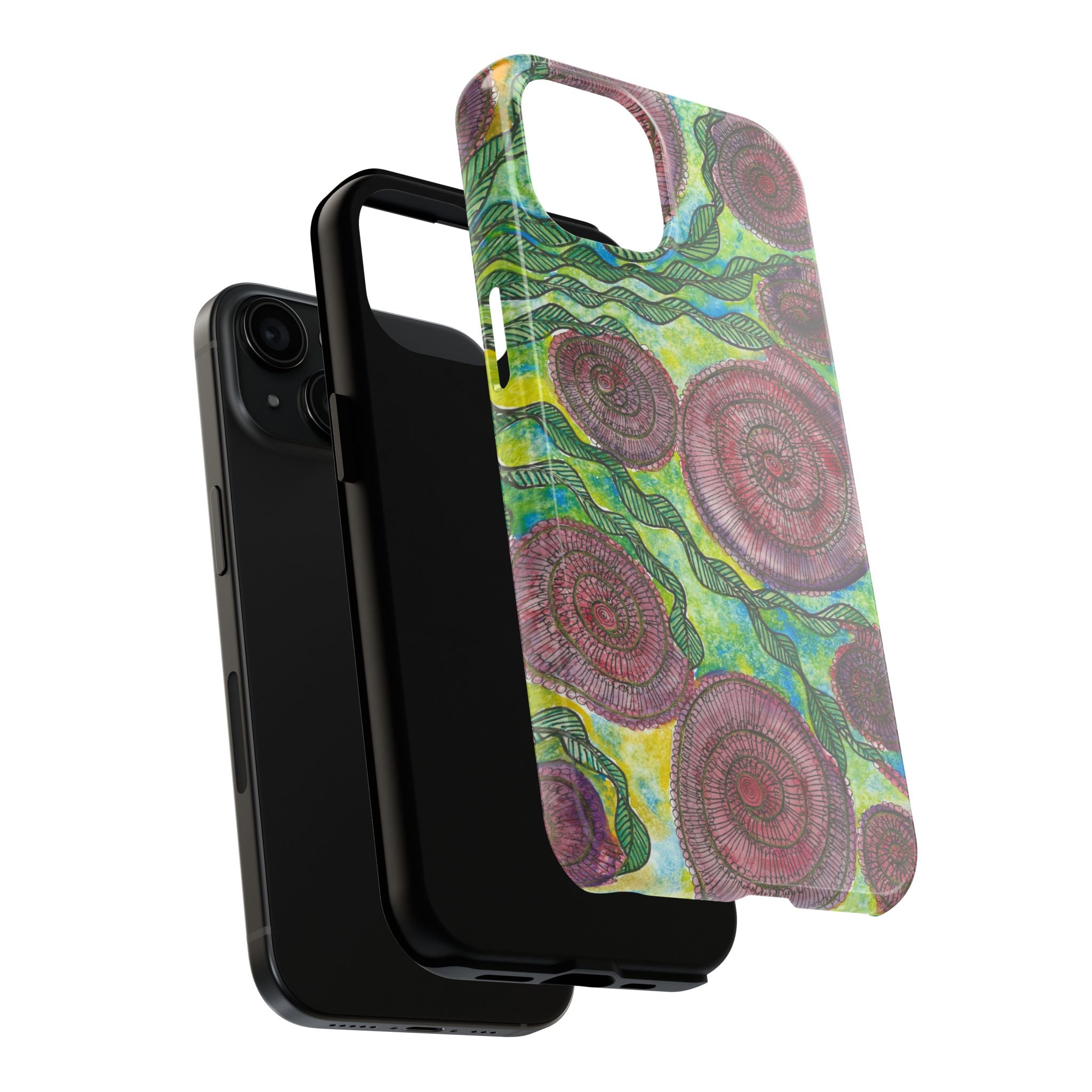 Tough Phone Case - All iPhones and Samsung Galaxys - Exciting Abstract Design #35 Beetroot To Yourself