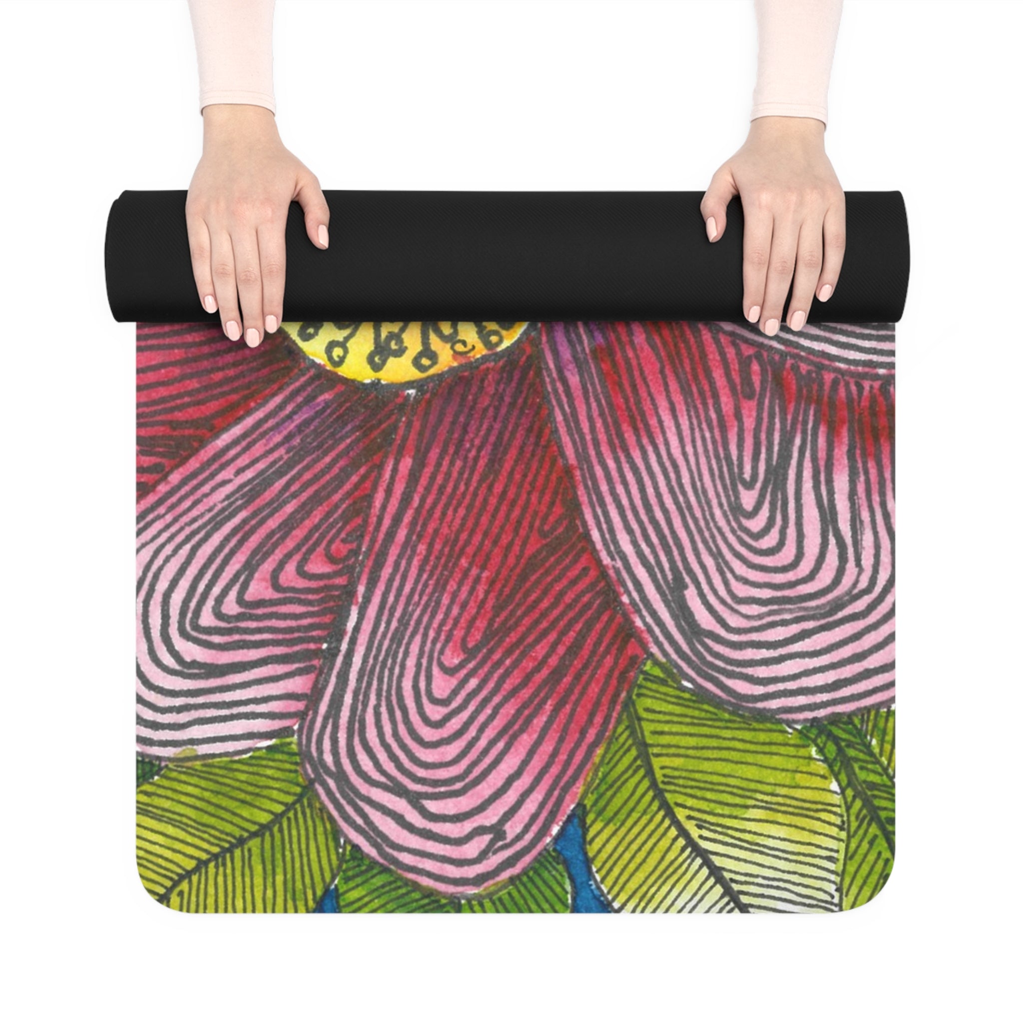 Yoga Mats and Gym Mats. Colourful Abstract Designs. Perfect for Home, Yoga or Gym Class, or a Special Gift #4 Bloom'n