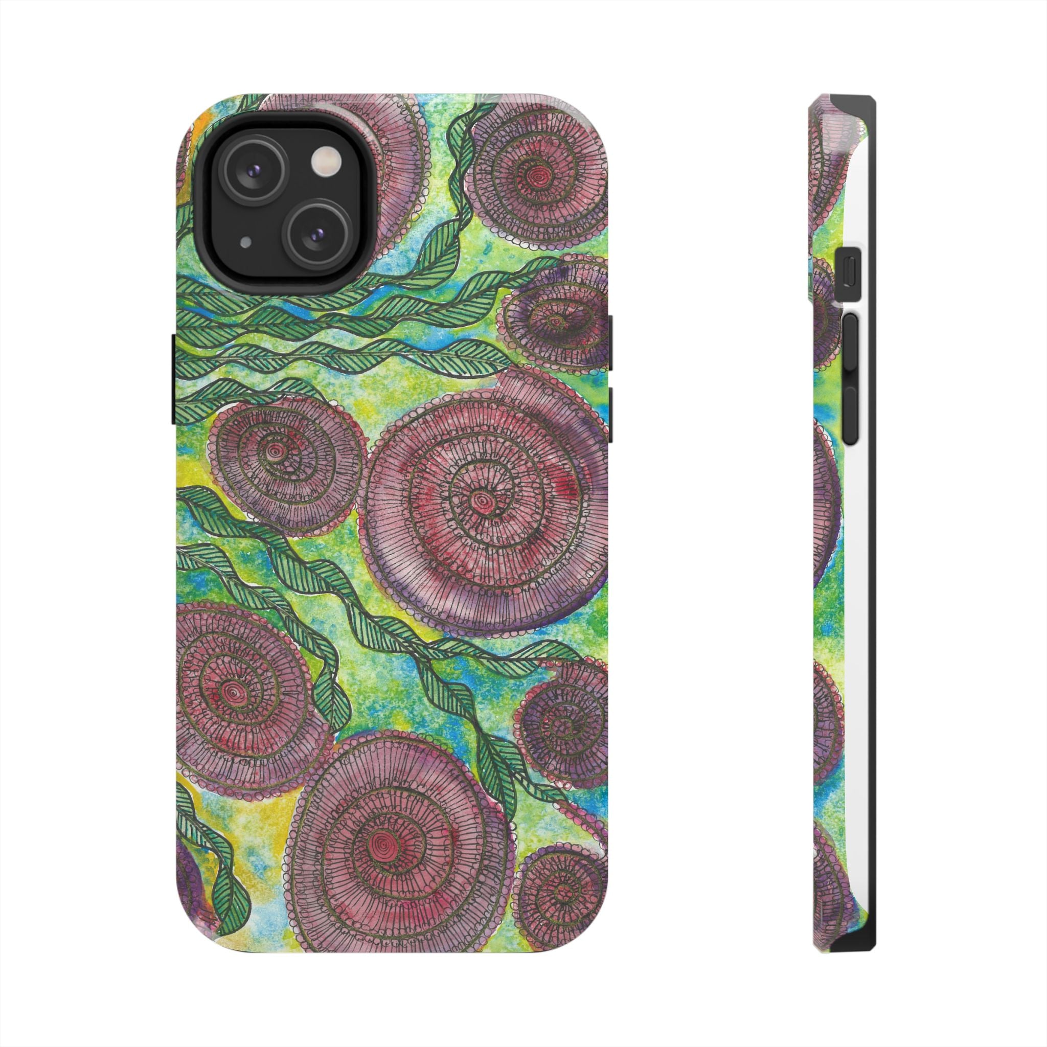 Tough Phone Case - All iPhones and Samsung Galaxys - Exciting Abstract Design #35 Beetroot To Yourself
